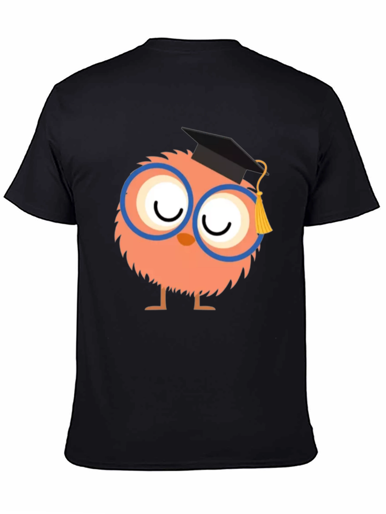 Black Cute Graduate Owl T-Shirt view 4