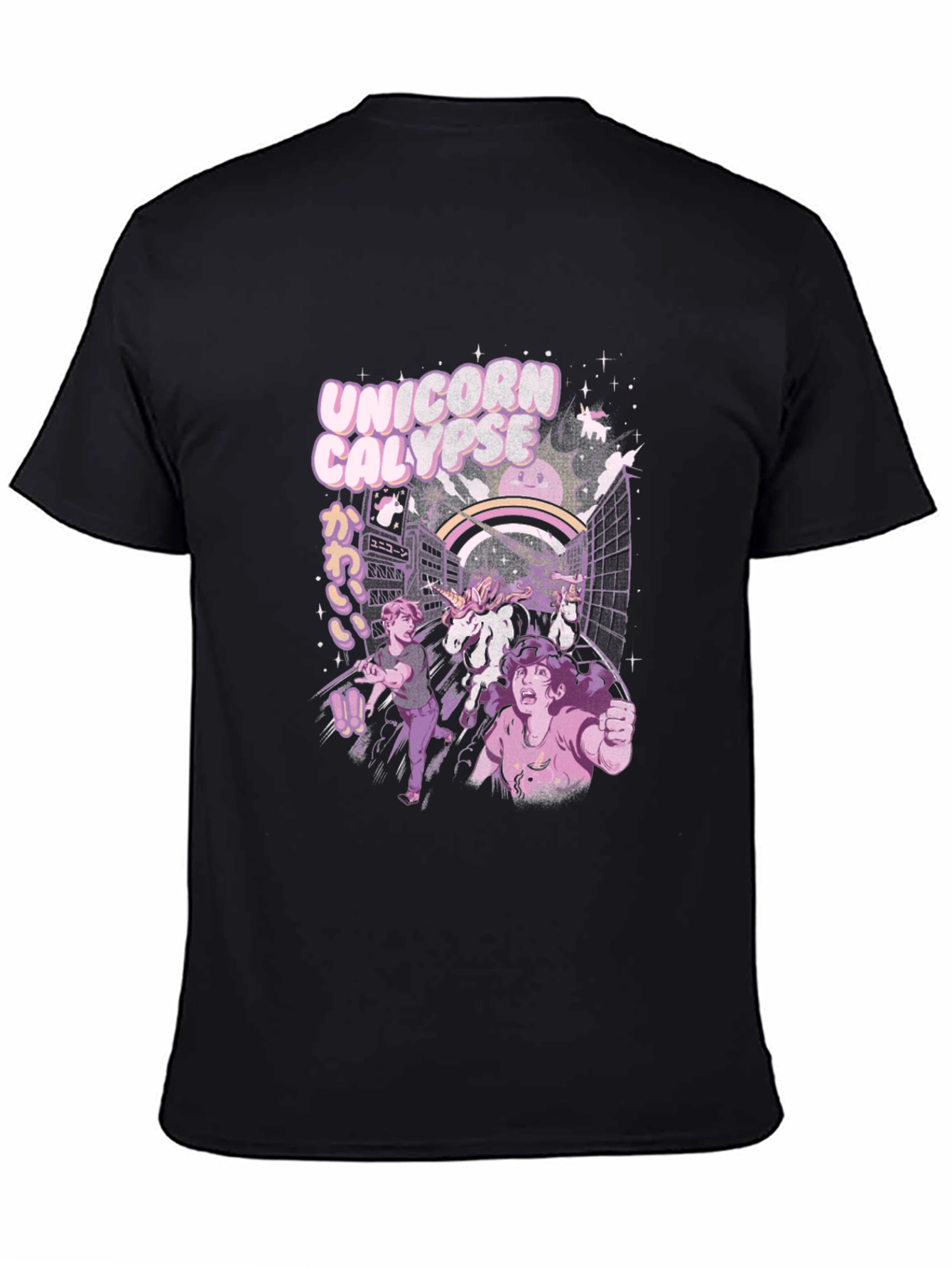 Black Unicorn Apocalypse Graphic Tee - Black view 4