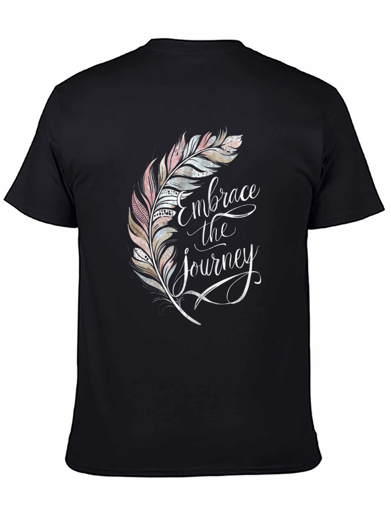 Embrace the Journey Feather Graphic T-Shirt - 4