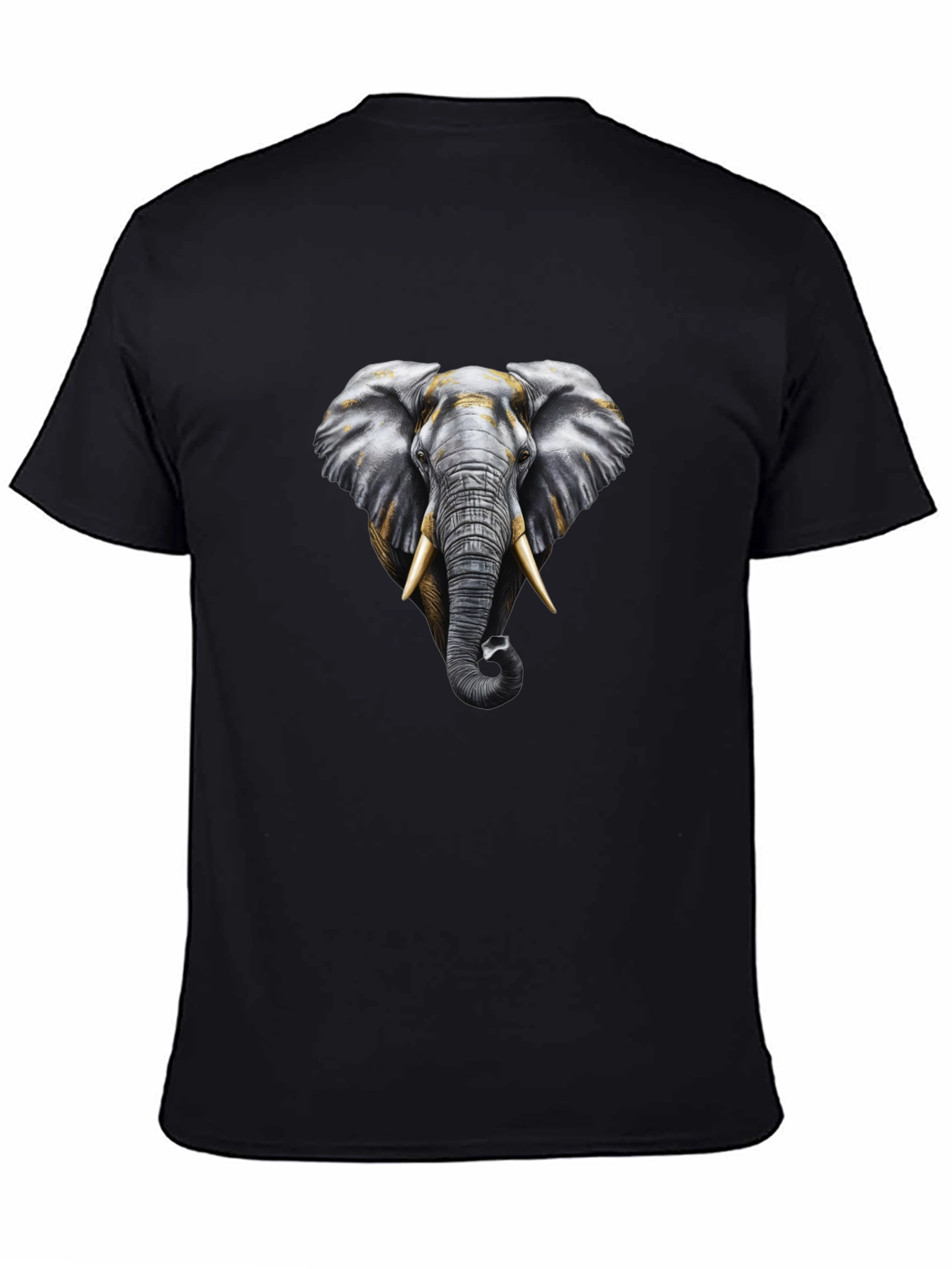 Black Elephant Graphic Tee - Black Cotton Comfort view 4