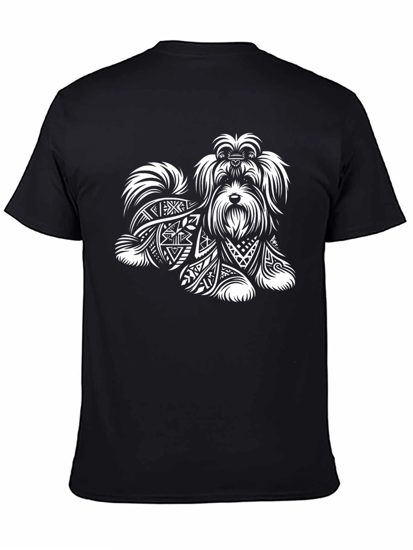 Dog Lover T-Shirt: Stylish Canine Tribal Art Tee - 4