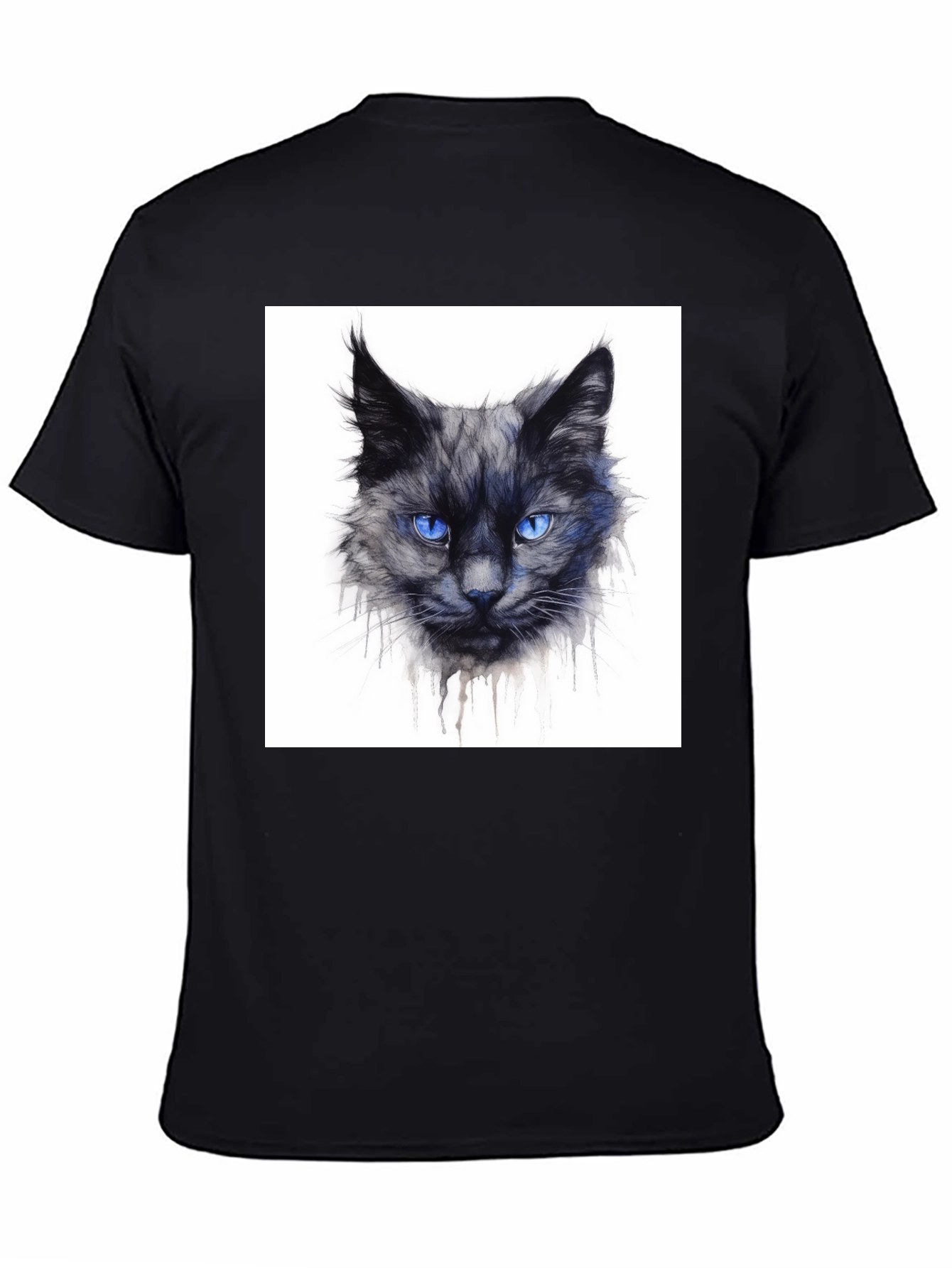 Black Black Cat Graphic Tee - Men's Crew Neck view 4