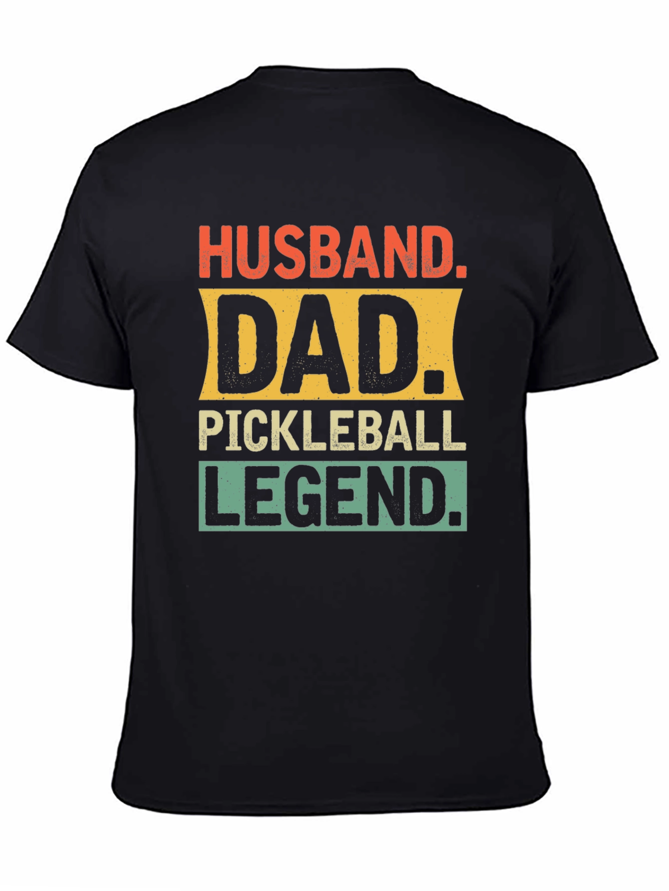 Black Husband Dad Pickleball Legend Graphic Tee view 4