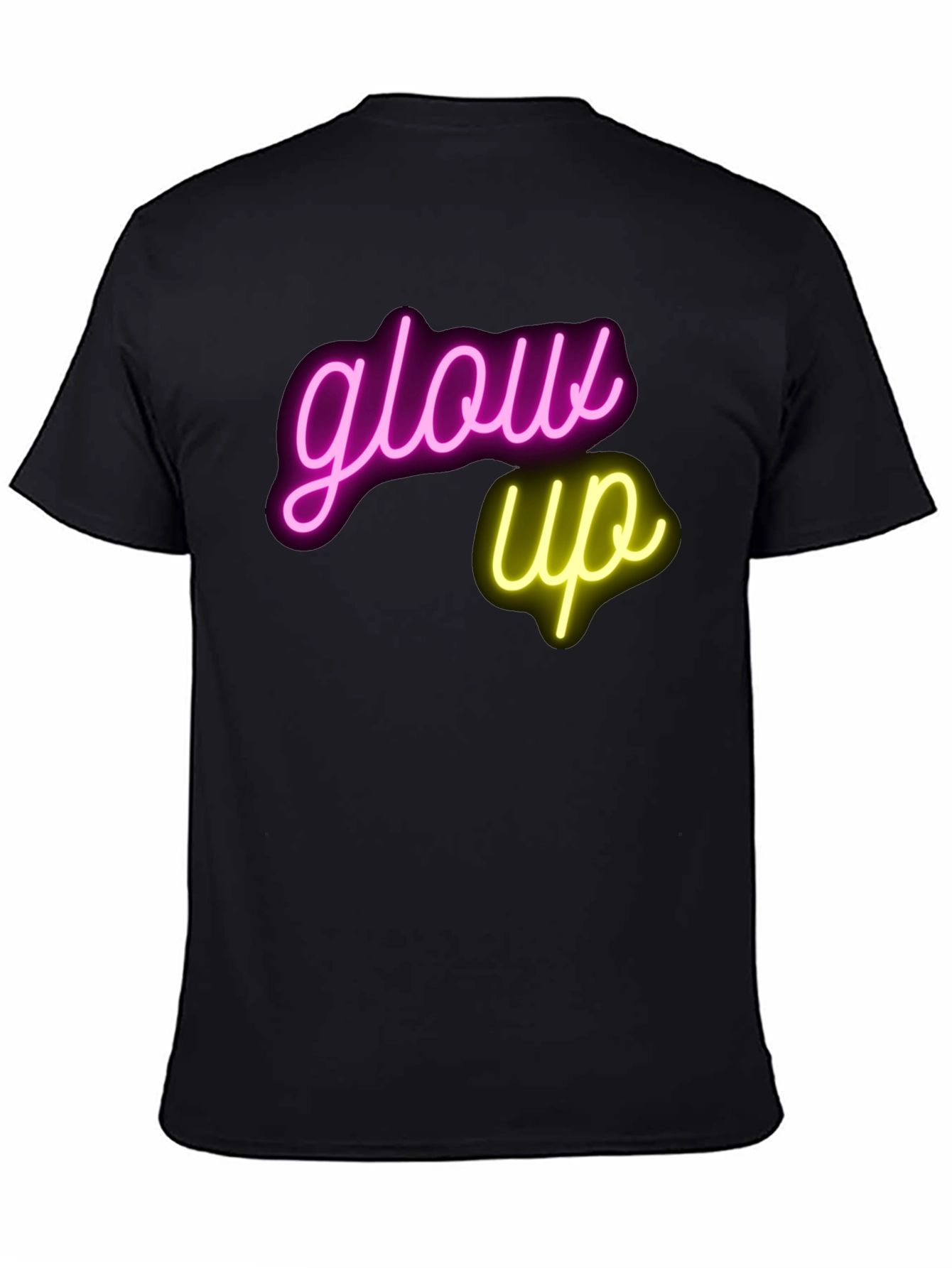 Black Glow Up Graphic T-Shirt - Neon Design view 4