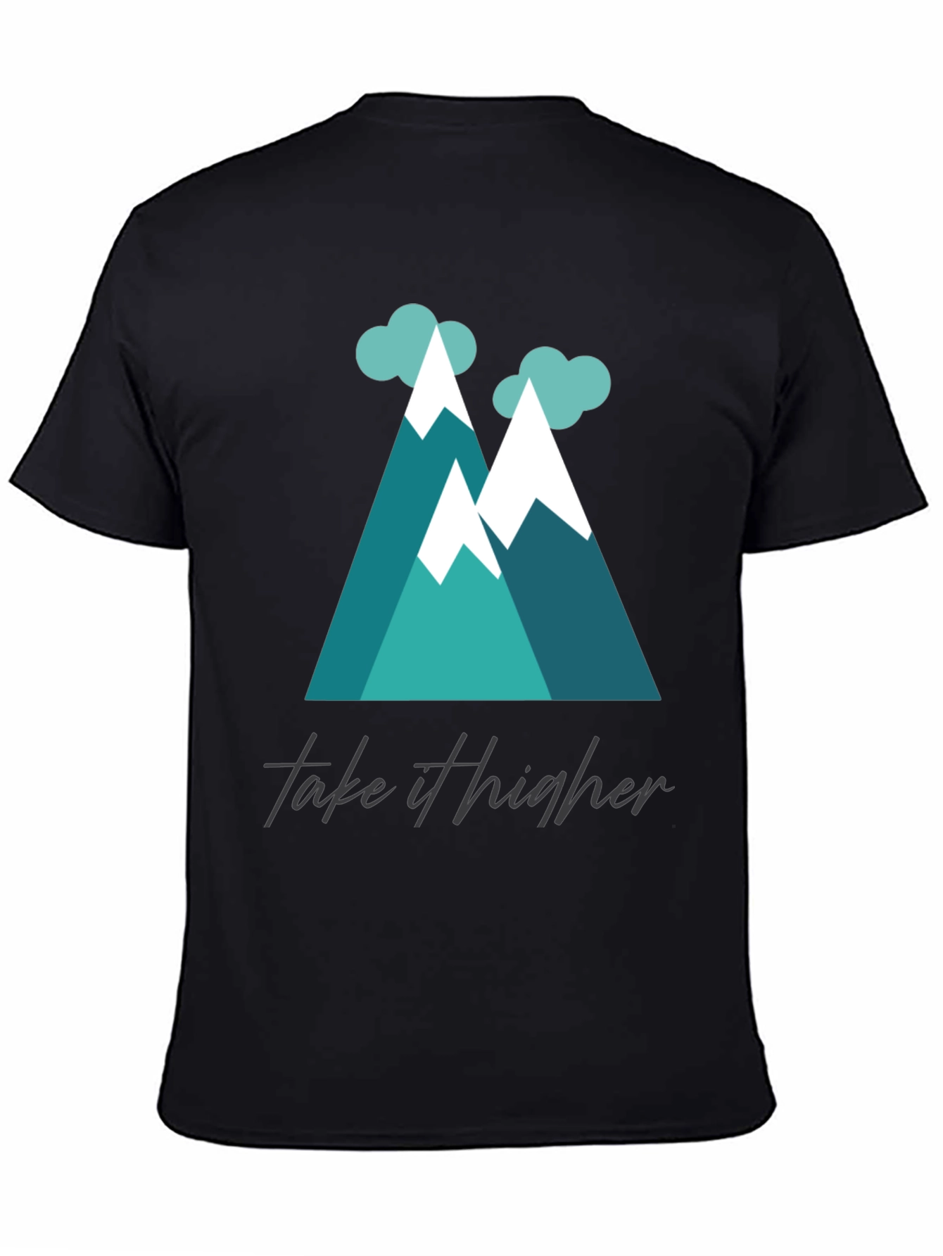Black Take It Higher Mountain Tee - Black Graphic T-Shirt view 4
