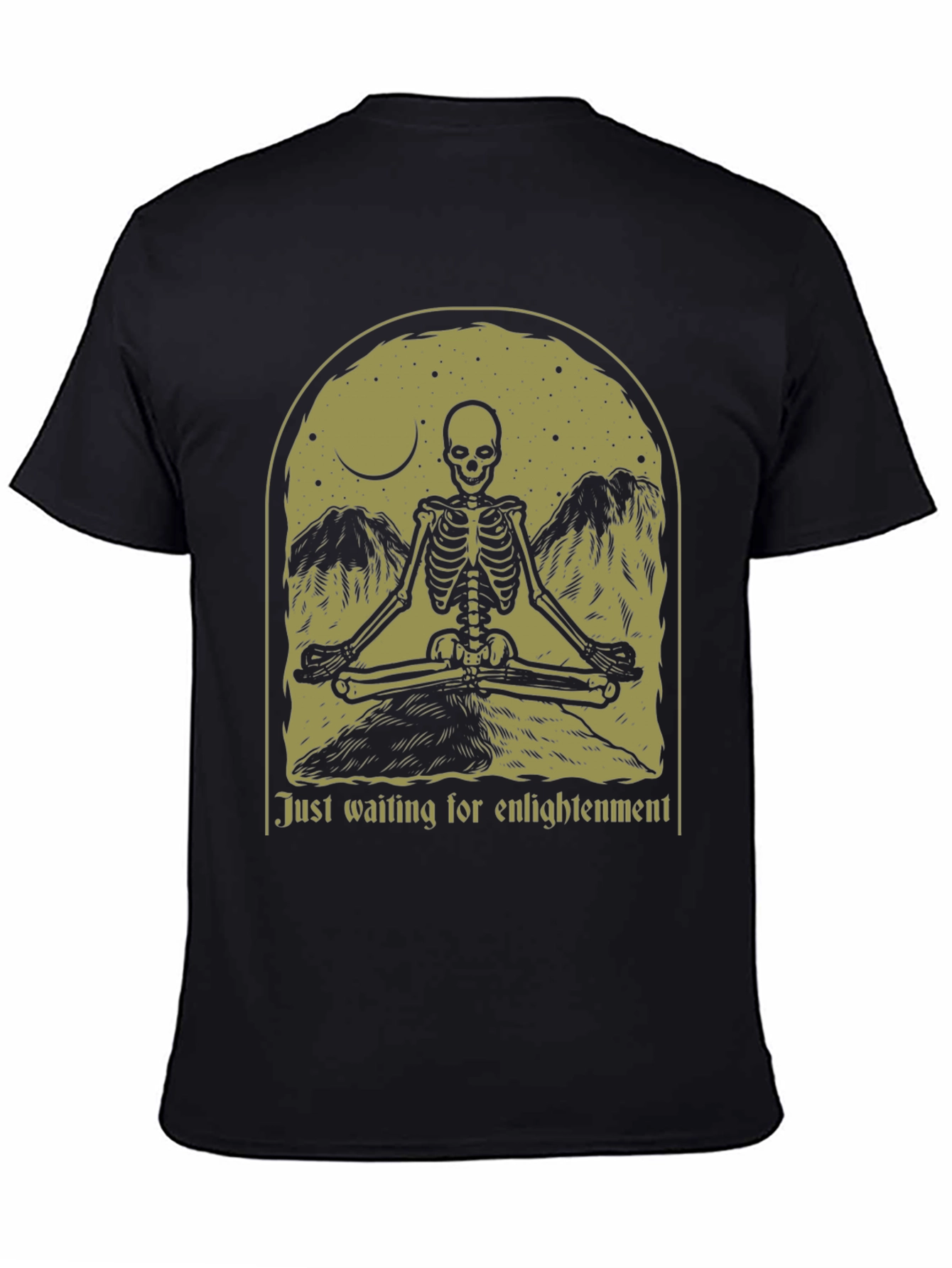 Black Enlightenment Skeleton Graphic Tee view 4