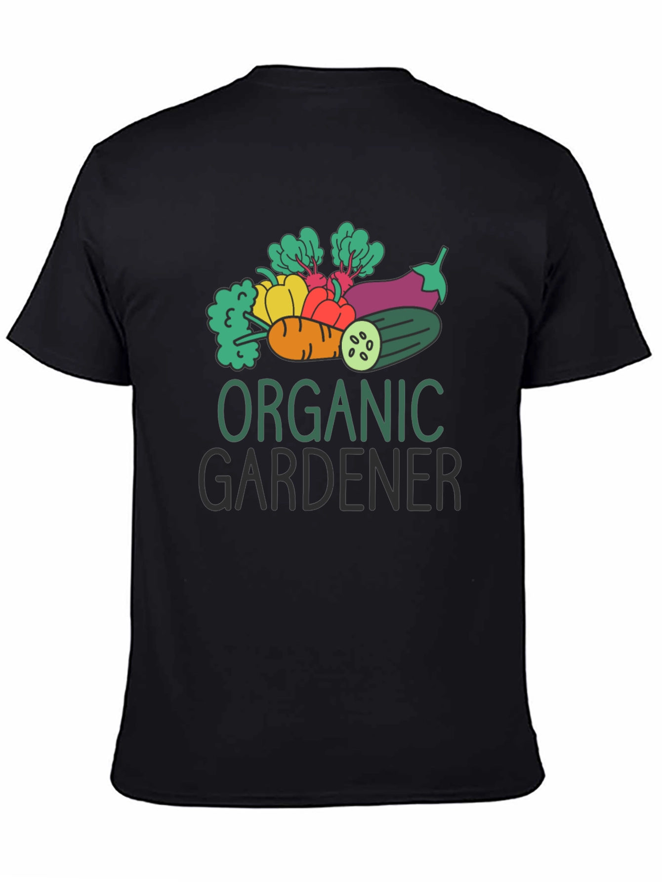 Black Organic Gardener Graphic Tee - Black Cotton T-Shirt view 4