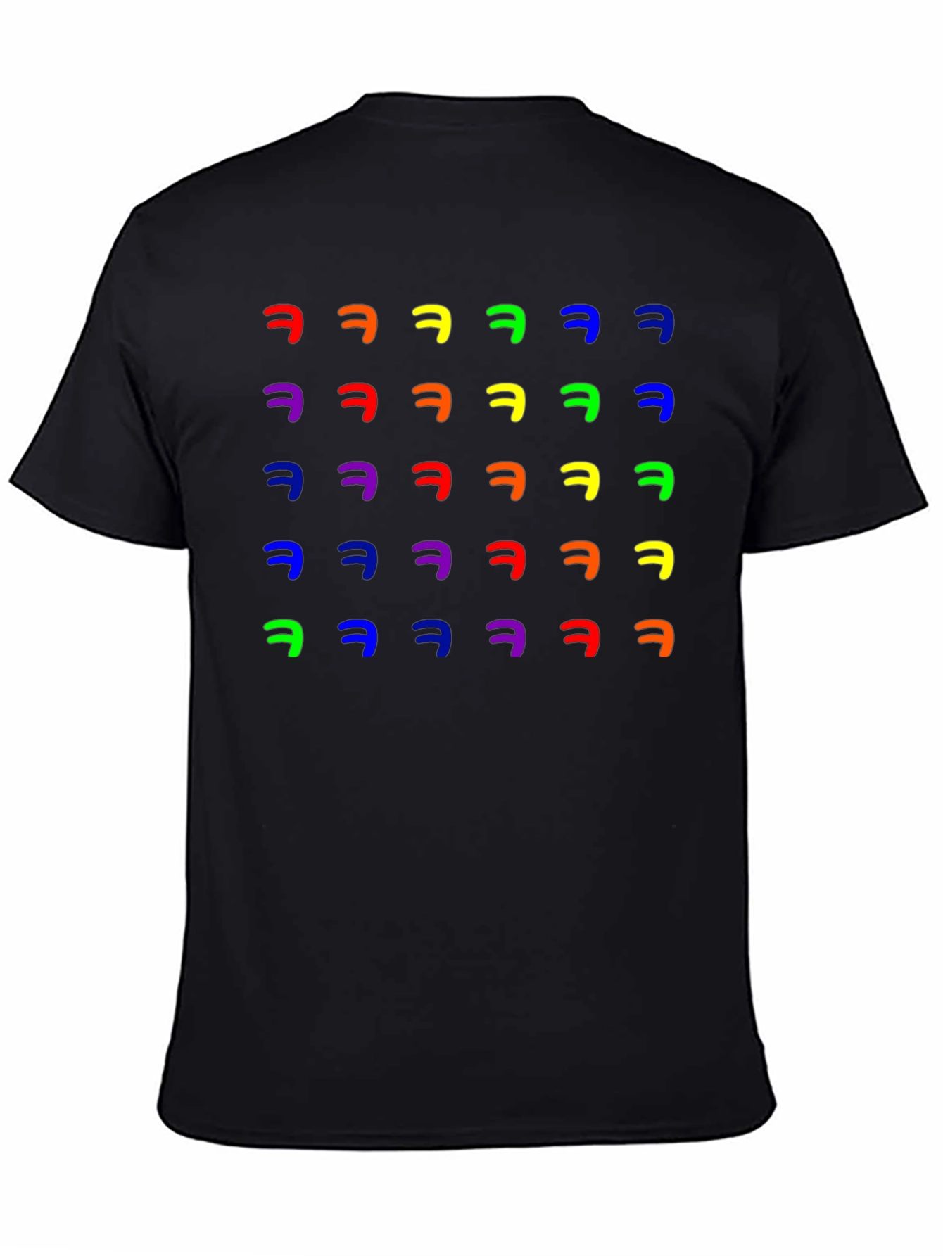 Black Rainbow HAHA T-Shirt - Funny Colorful Graphic Tee view 4