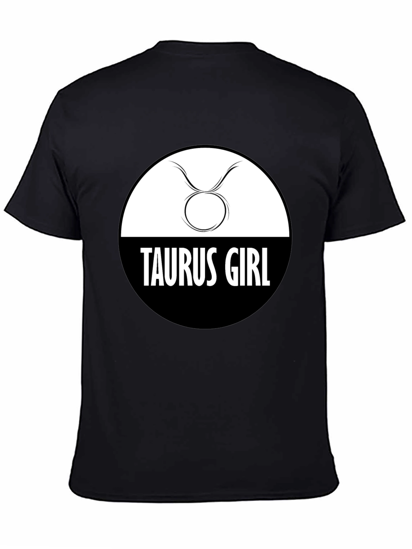 Black Taurus Girl Zodiac Sign Graphic Tee view 4
