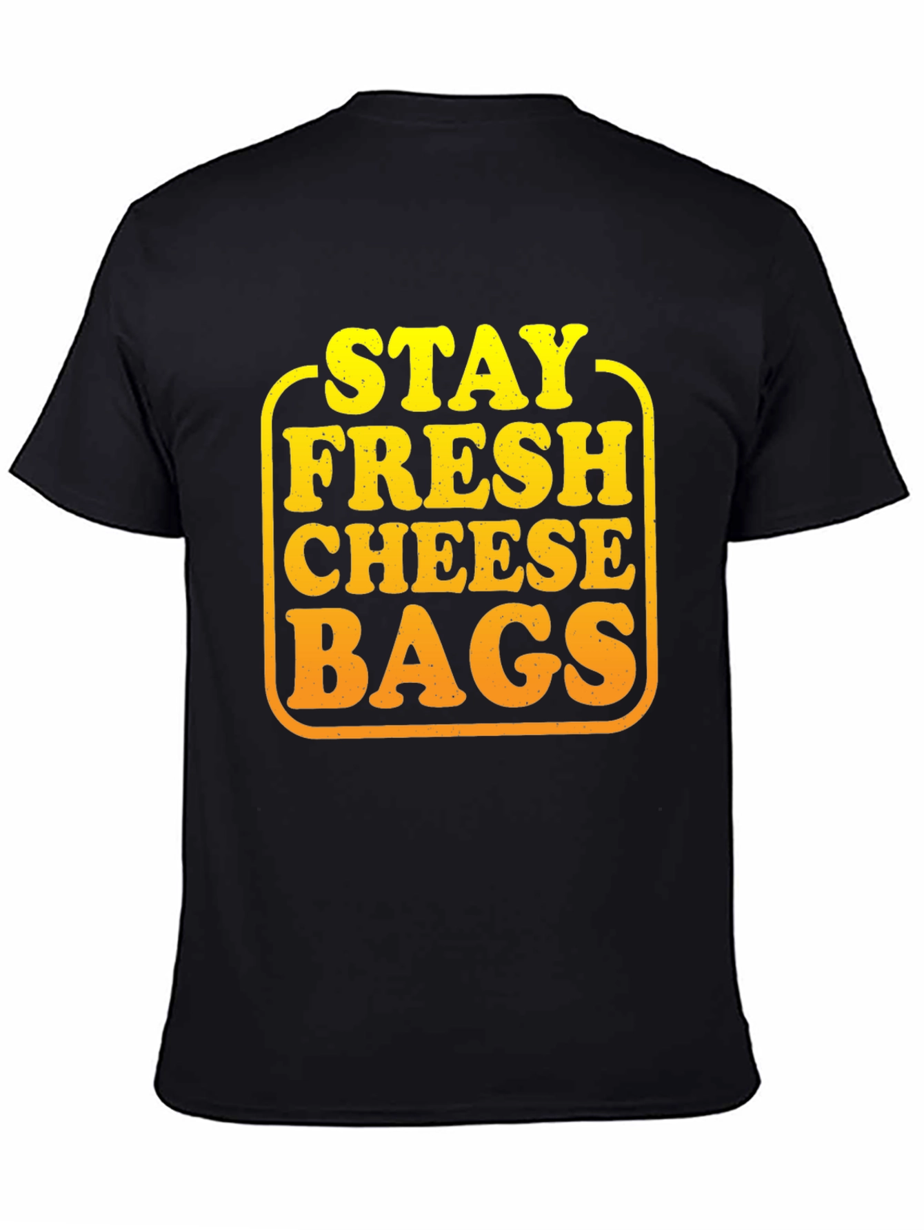 Black Stay Fresh Cheese Bags Graphic T-Shirt view 4