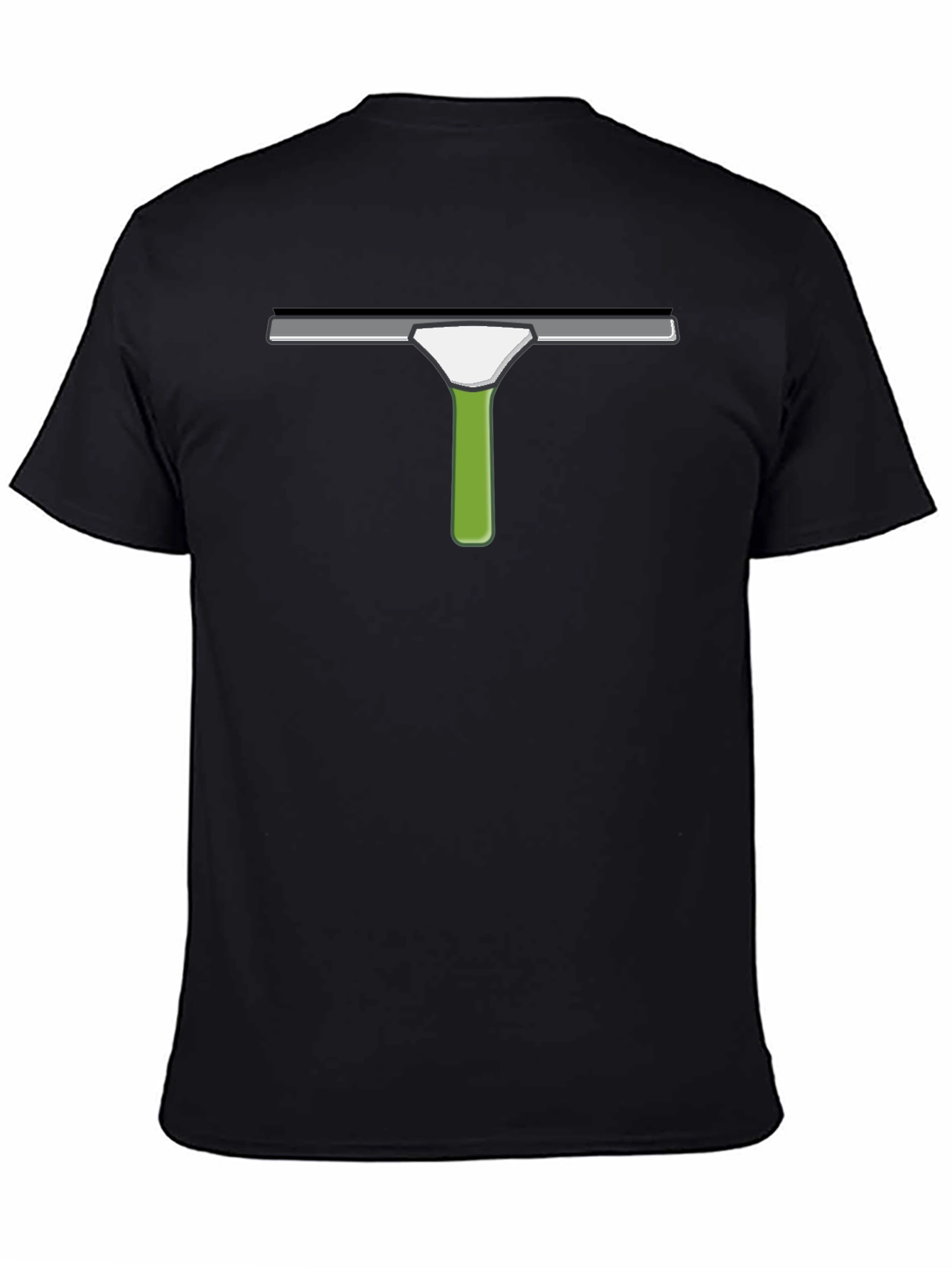 Black Wiper Graphic Tee - Funny Cleaning Crew T-Shirt view 4