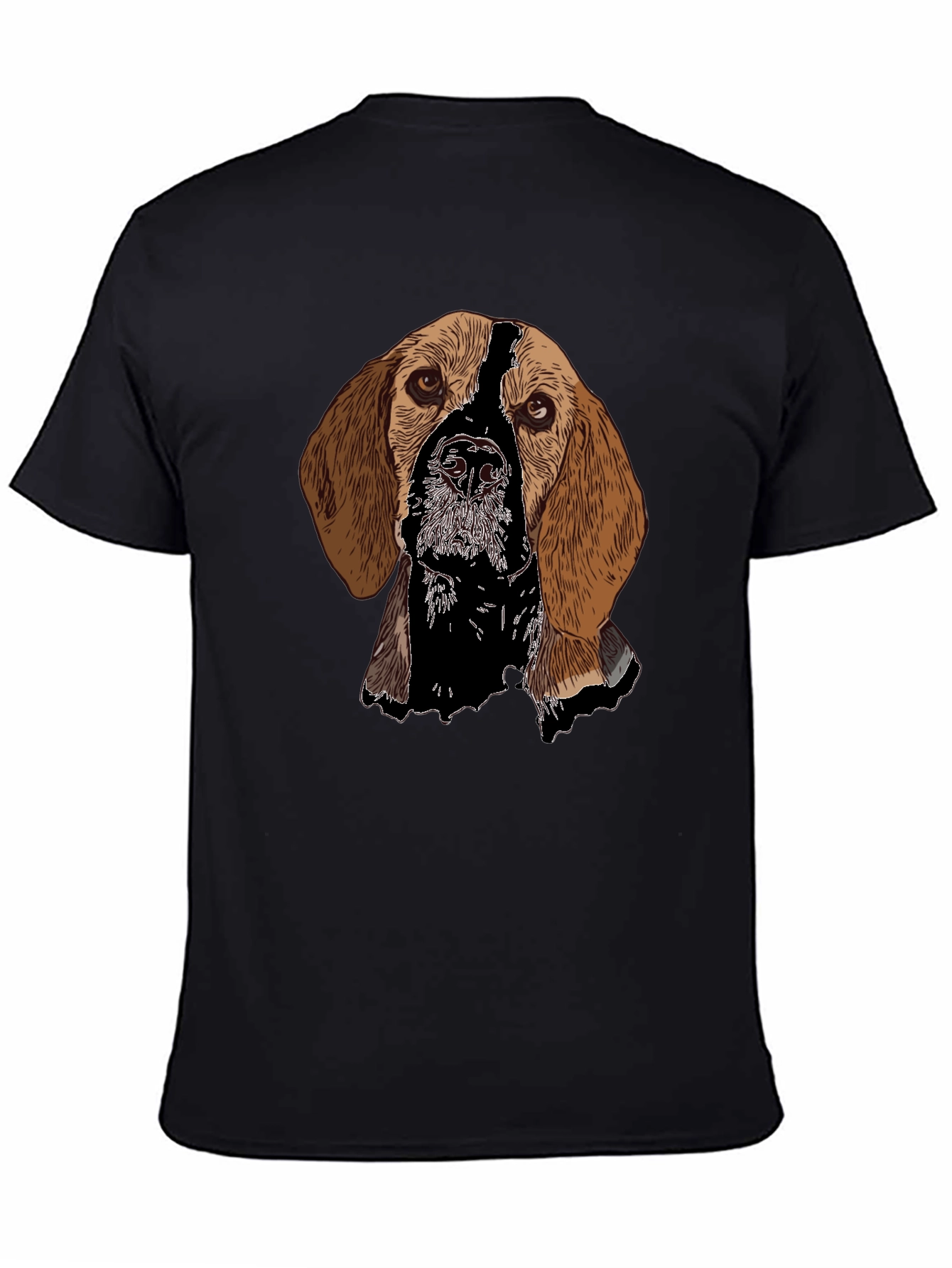 Black Dog Breed Graphic Black T-Shirt view 4
