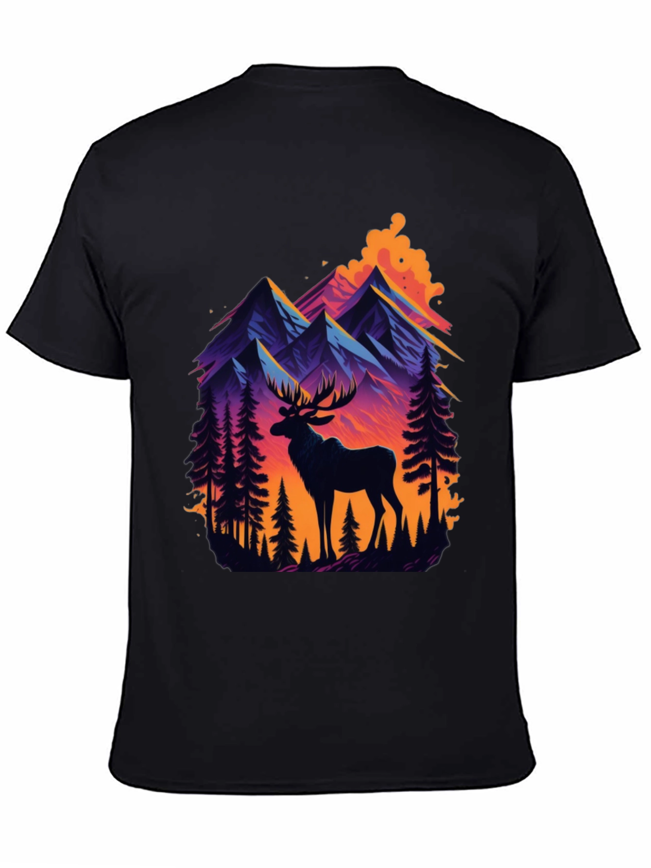 Black Mountain Moose Graphic Tee - Nature Inspired Style view 4