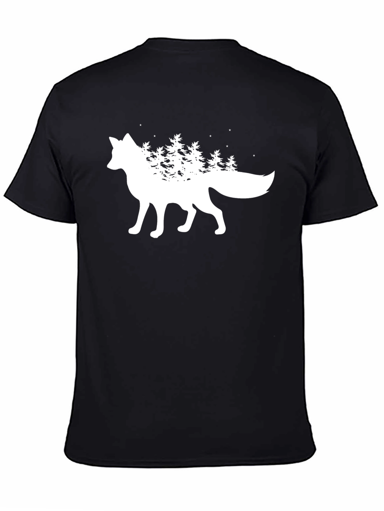 Black Fox and Forest Graphic Tee view 4
