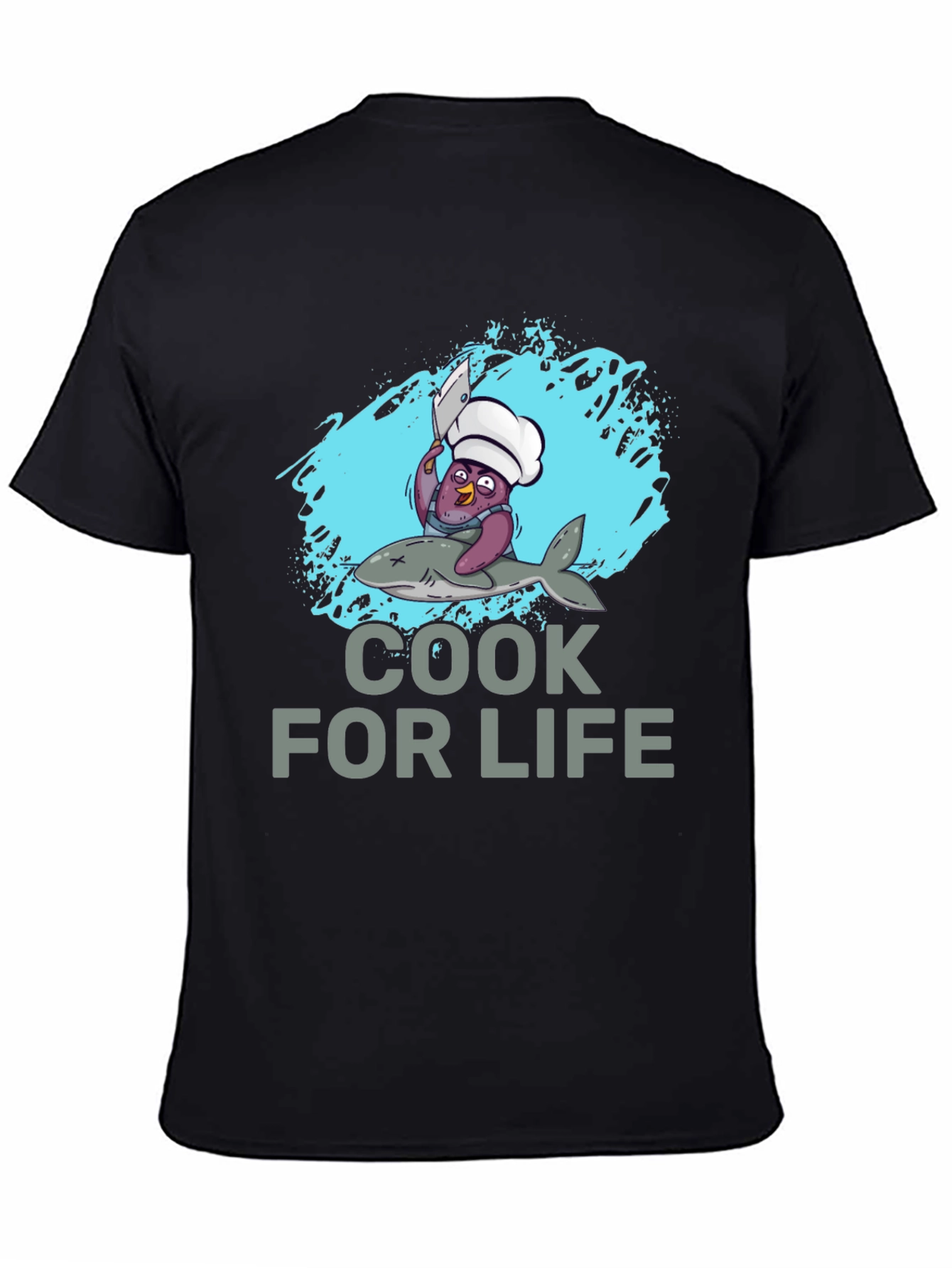 Black Cook For Life Graphic T-Shirt view 4