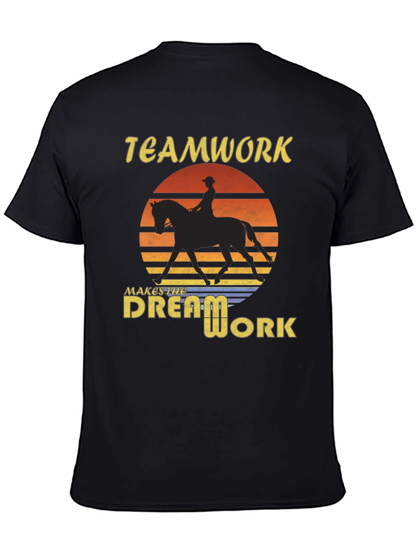 Black Teamwork Makes The Dream Work Black T-Shirt view 4