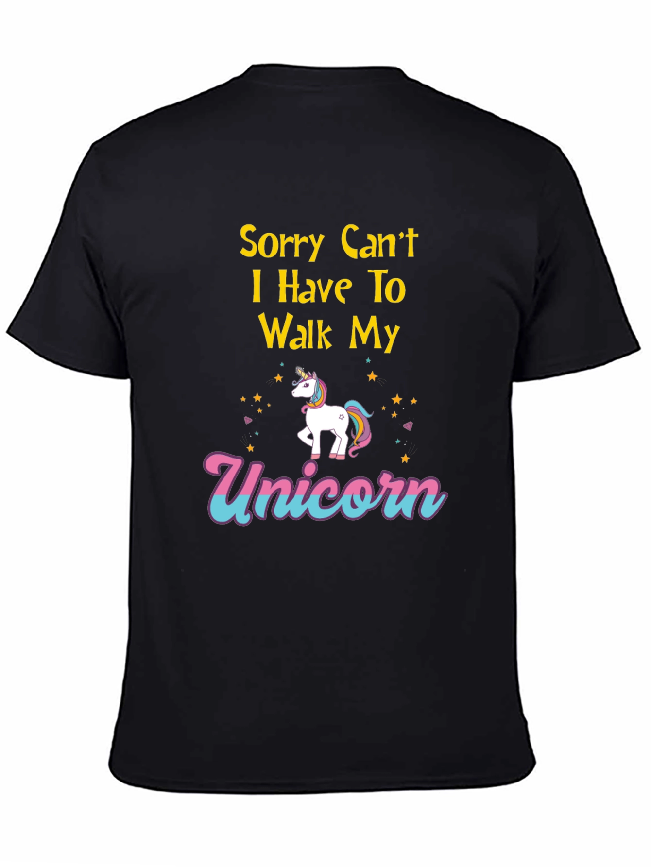 Black Unicorn Lover Graphic T-Shirt view 4