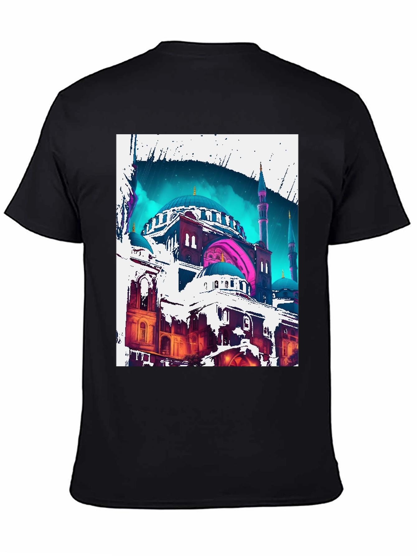 Black Mosque Graphic Tee - Urban Style T-Shirt view 4