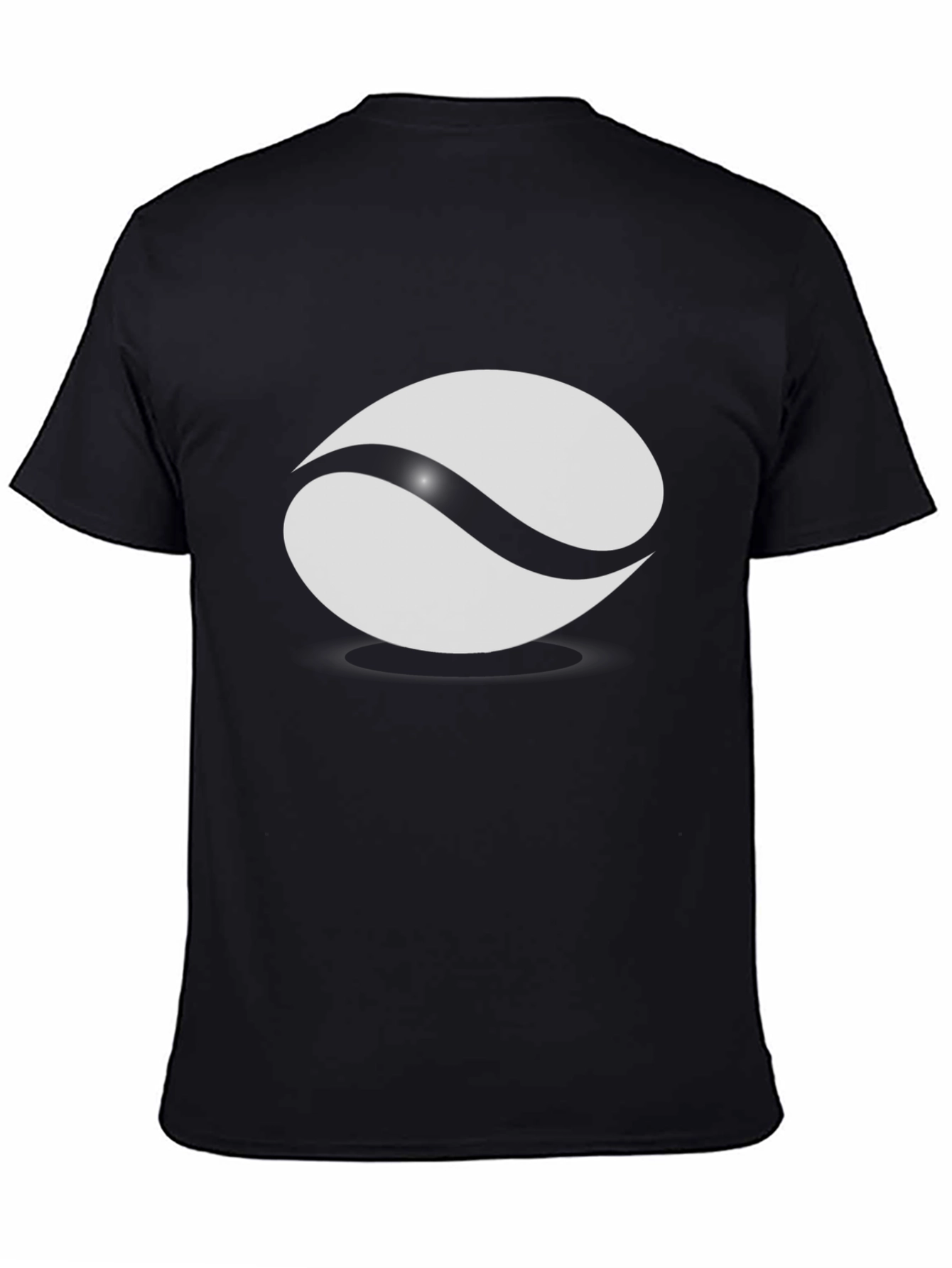 Black Black T-Shirt with Abstract Graphic view 4