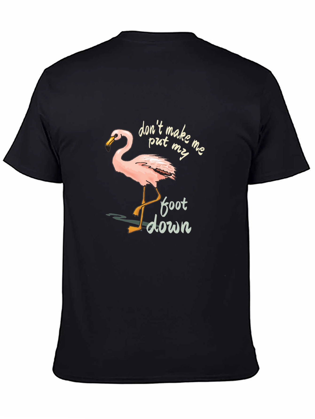 Black Flamingo Graphic Tee: Don't Make Me Put My Foot Down view 4