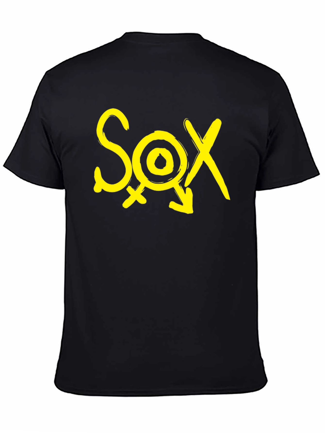 Black Black T-Shirt - SOX Yellow Graphic Print view 4