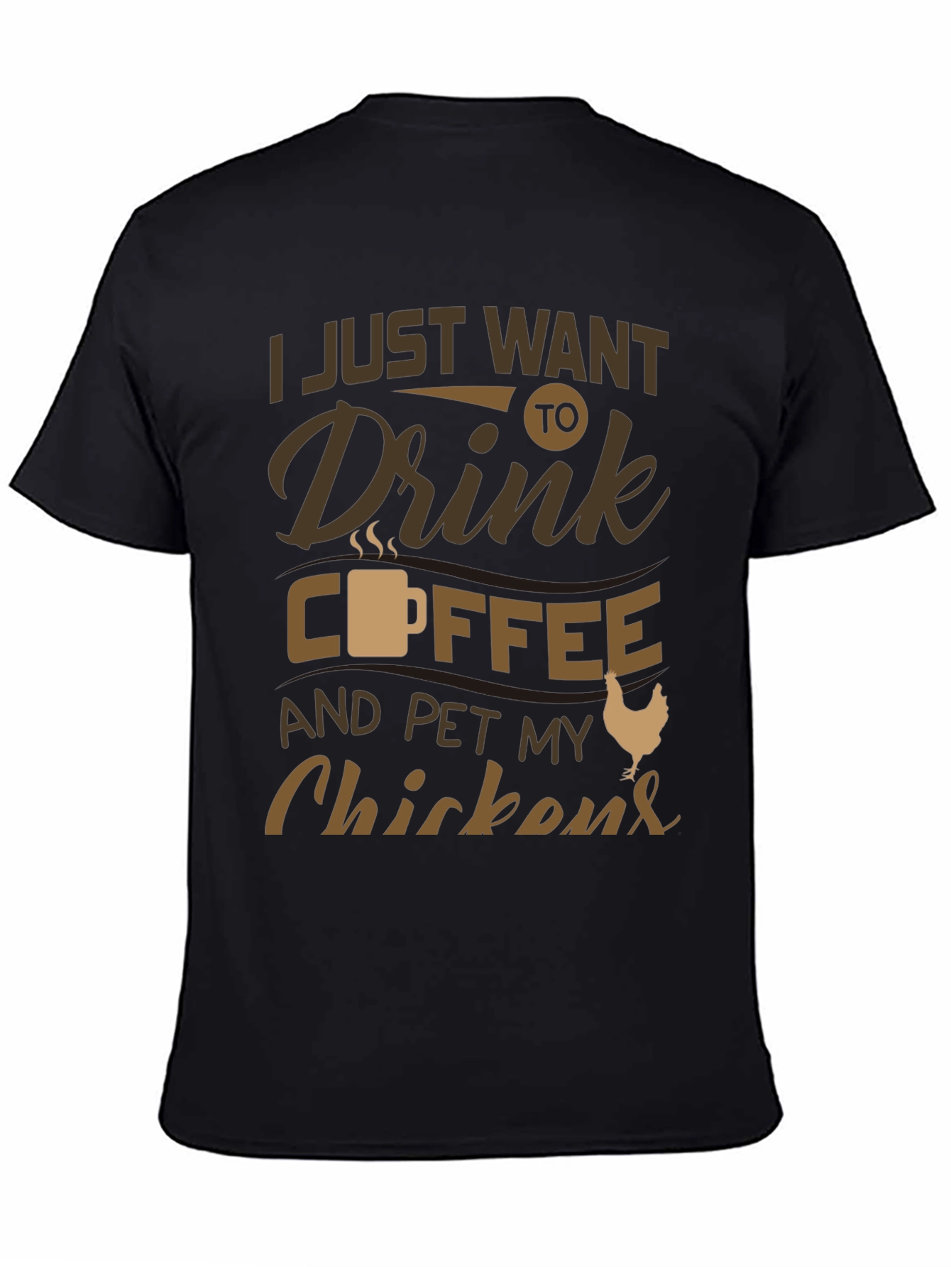 Black Coffee & Chickens Graphic T-Shirt - Relaxed Fit view 4