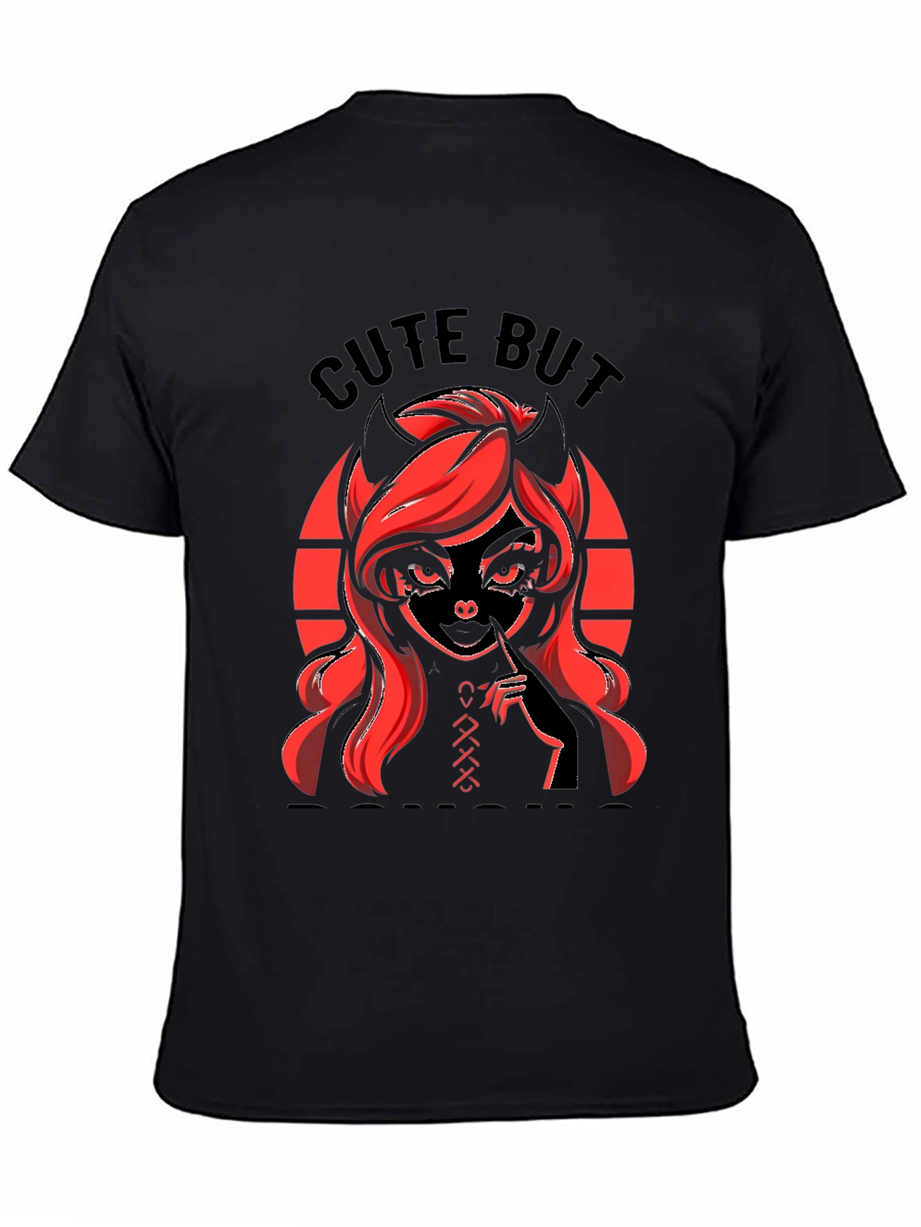 Black Cute But Devilish Graphic T-Shirt view 4