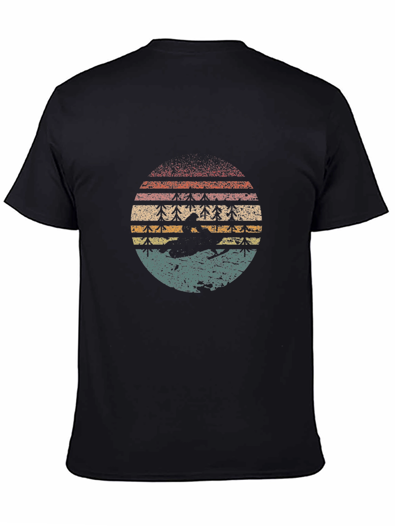 Black Retro Snowmobile T-Shirt - Vintage Style view 4