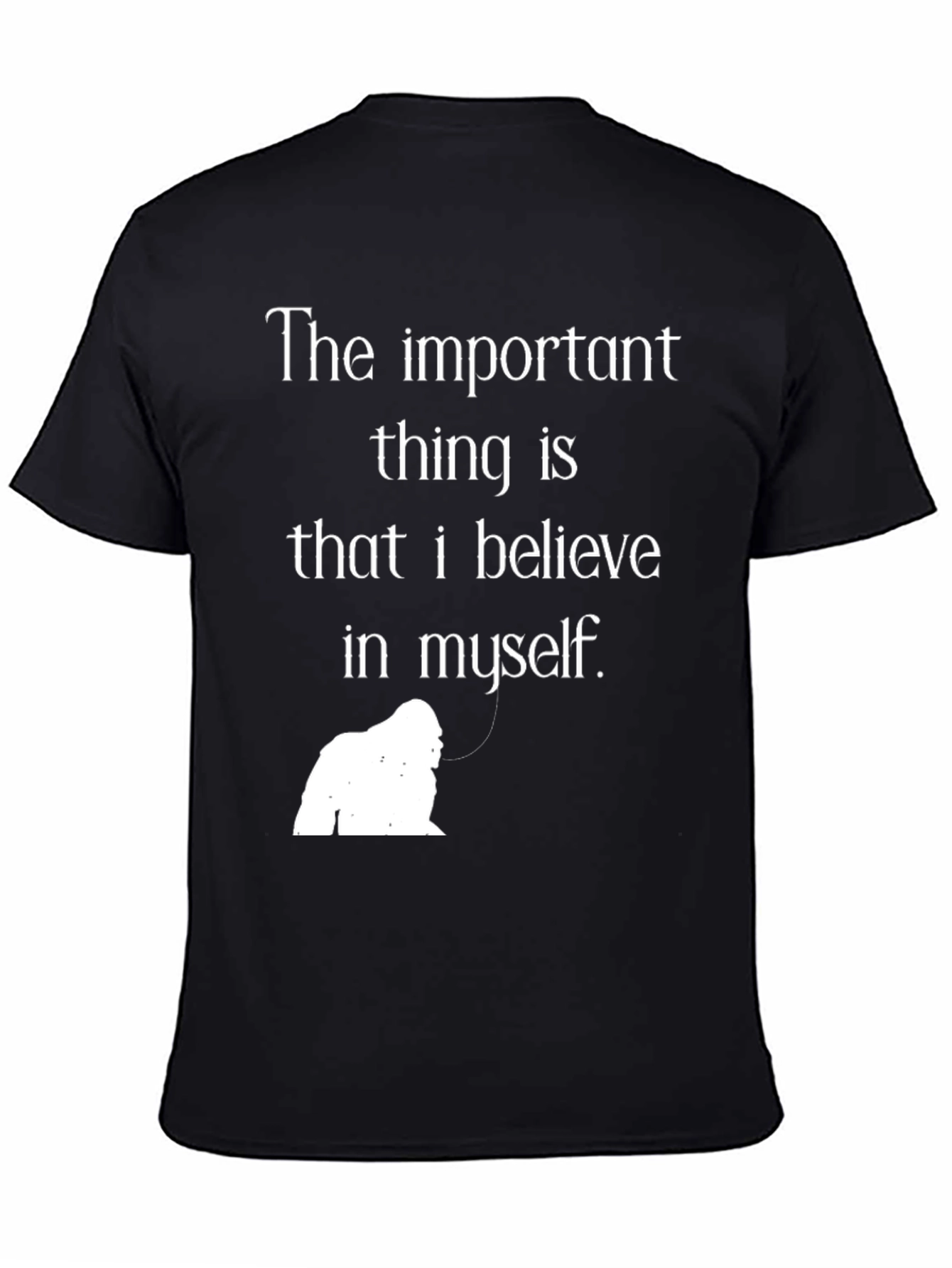 Black Believe in Myself T-Shirt - Black Graphic Tee view 4