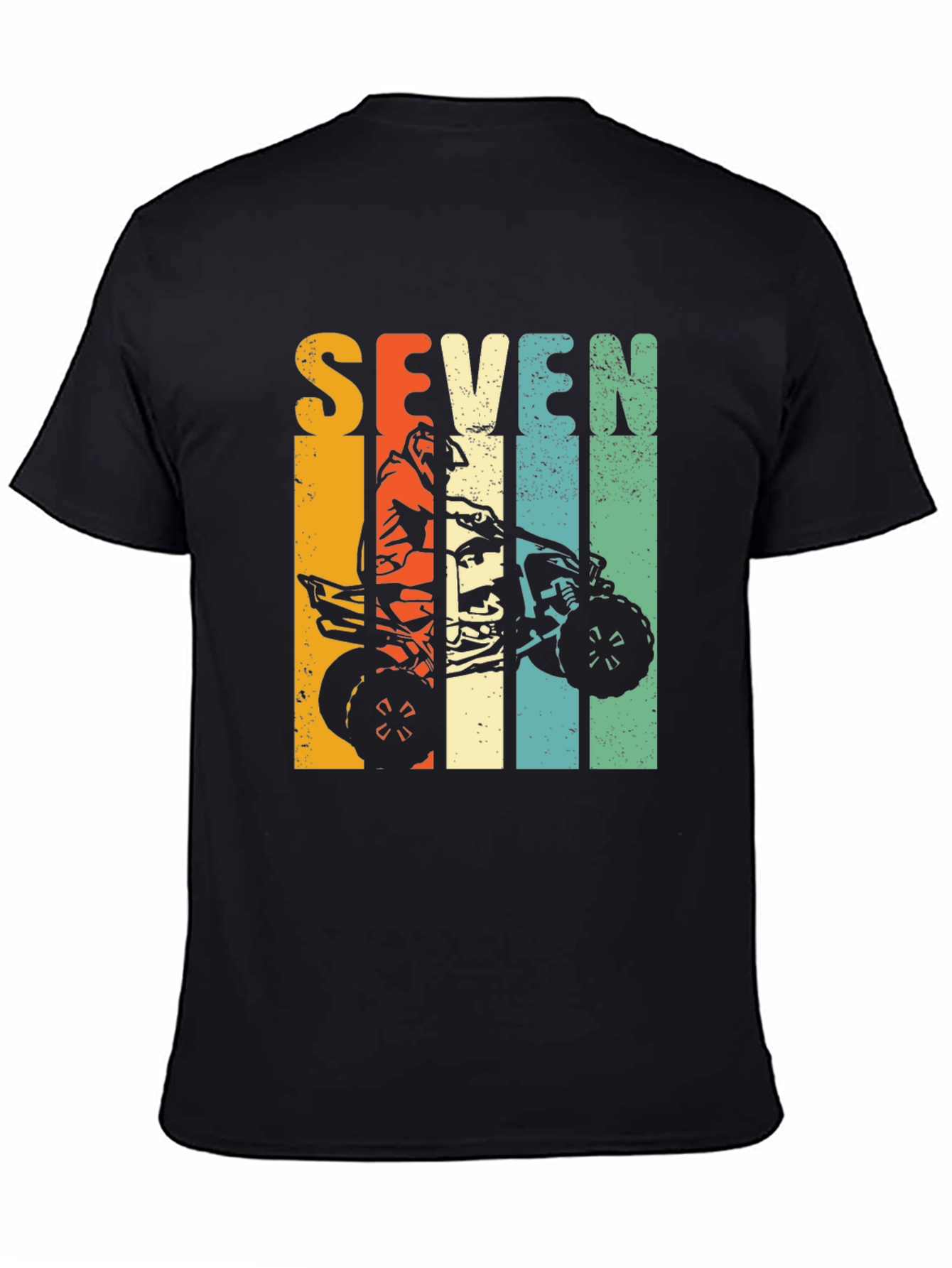 Black Seven ATV Black T-Shirt - Graphic Tee view 4