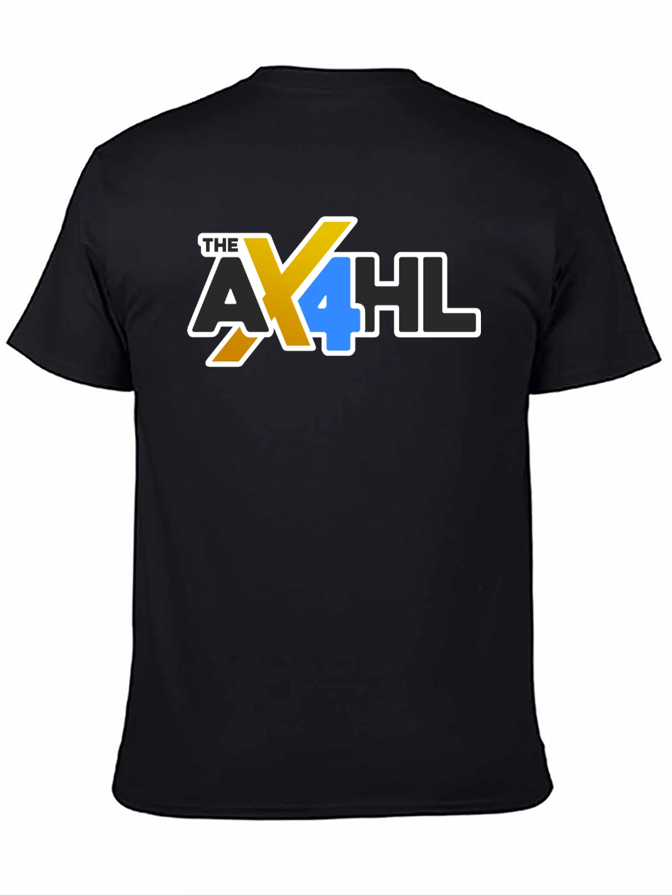 Black AX4HL Black Graphic Tee - Men's Stylish Casual T-Shirt view 4