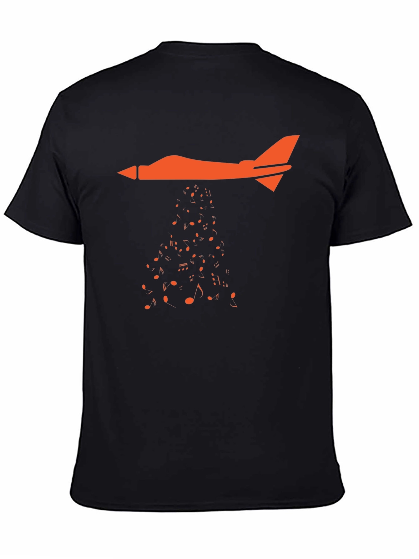 Black Jet Stream Music T-Shirt - Black view 4