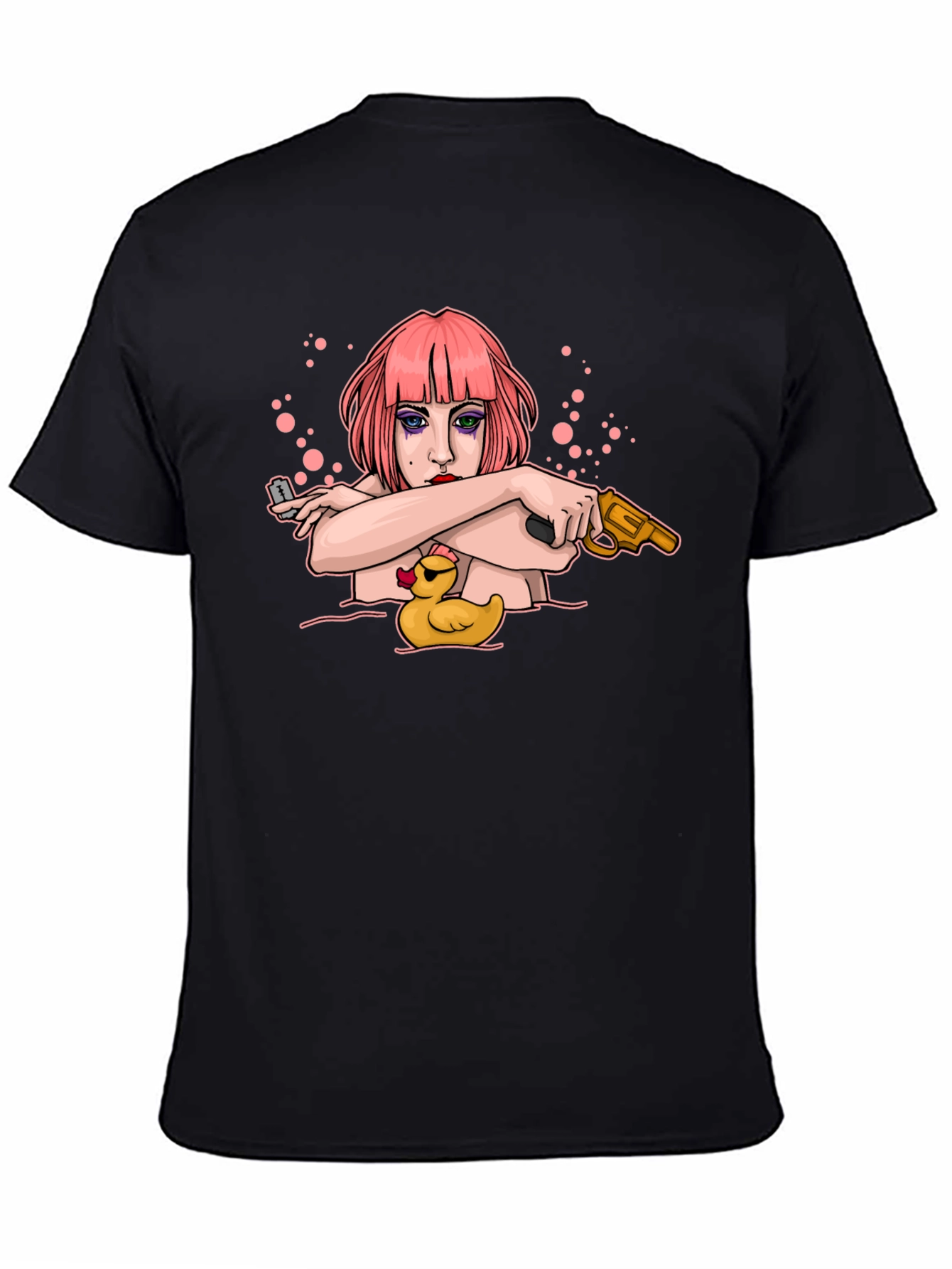 Edgy Cartoon Graphic T-Shirt - 4