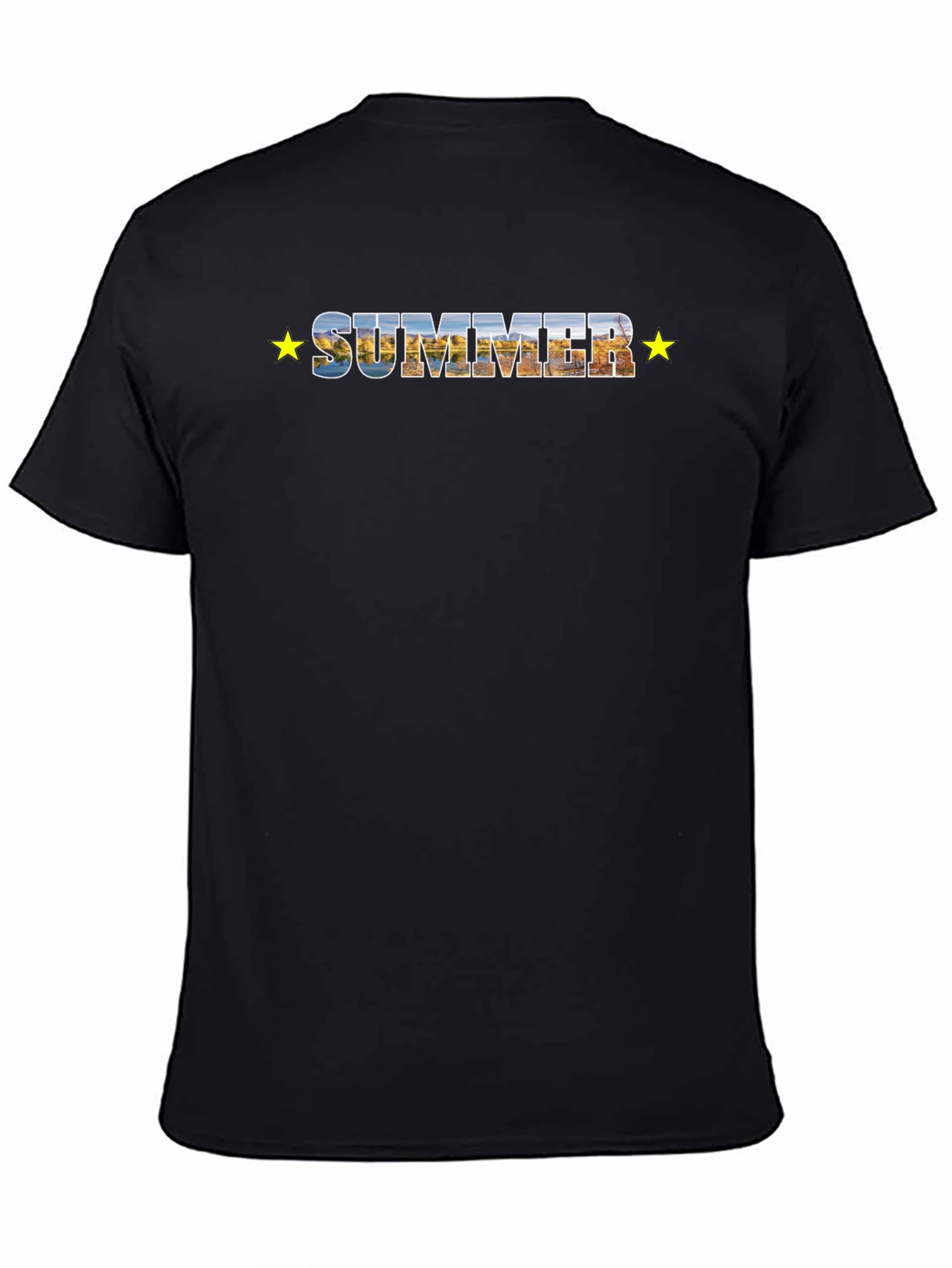 Black Summer Scenic Graphic Tee - Stylish Comfort view 4