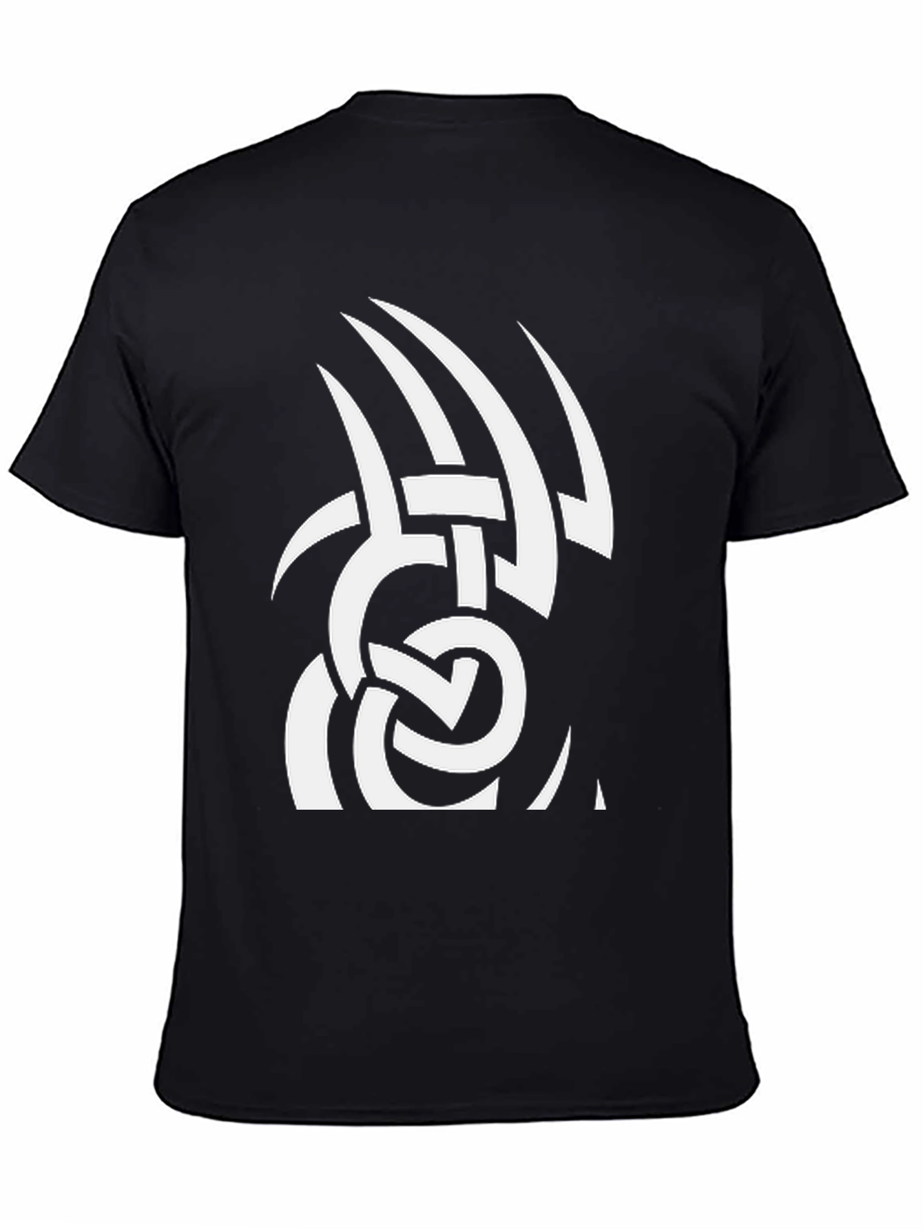 Black Tribal Tattoo Graphic Black Tee view 4