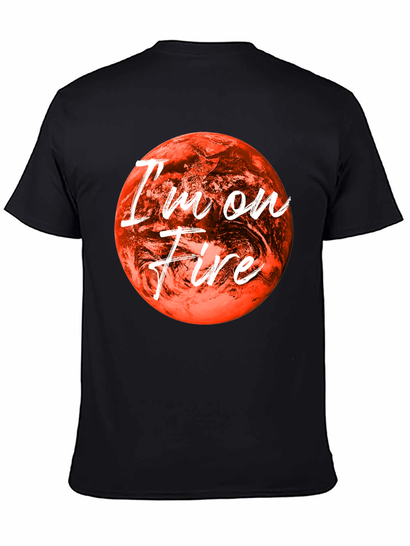 Black I'm On Fire Graphic Tee - Bold Statement Shirt view 4
