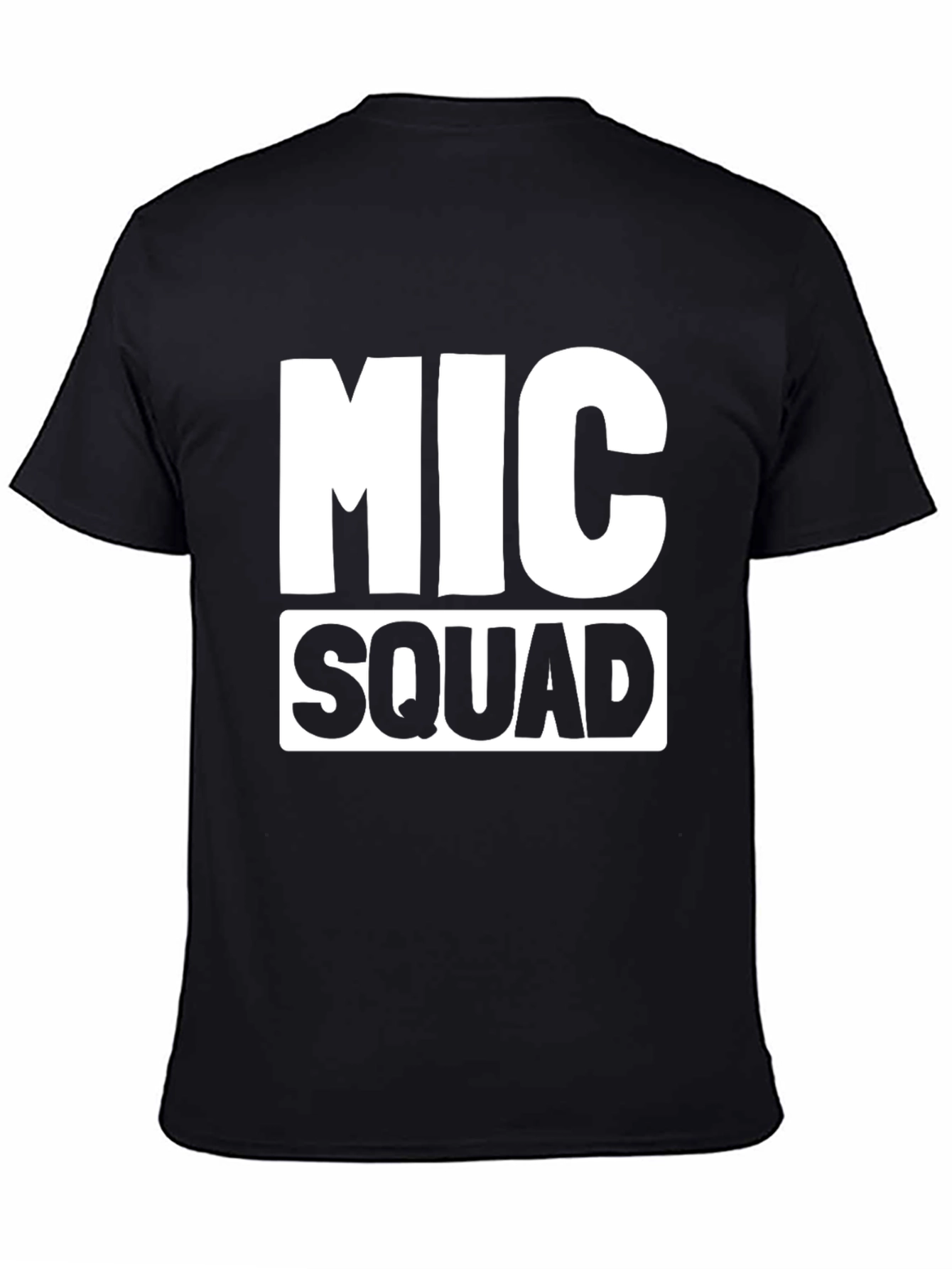Black MIC Squad Graphic Tee - Bold Statement T-Shirt view 4