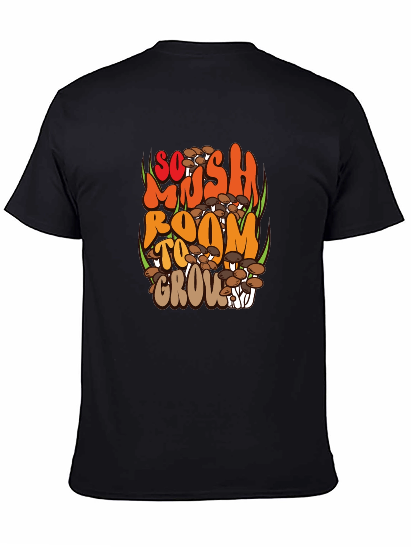 Black So Mush Room to Grow Black Graphic Tee view 4