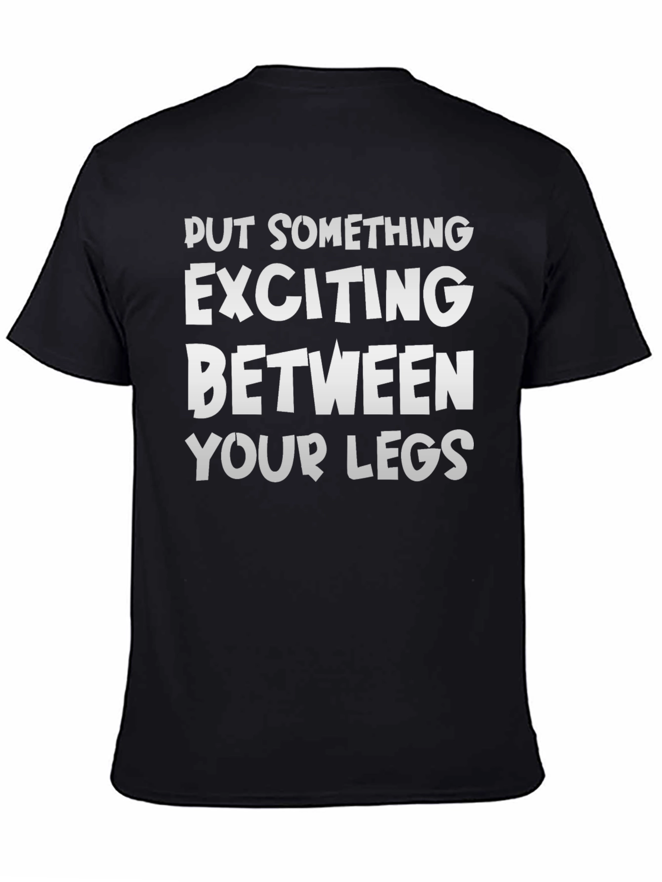 Black Exciting Legs Graphic Tee - Black Cotton T-Shirt view 4