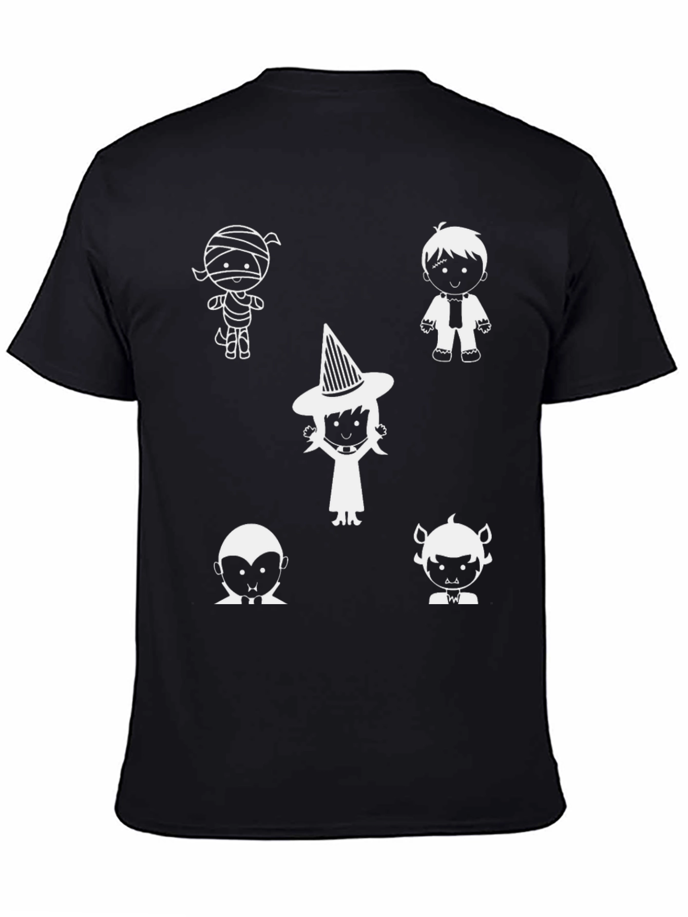 Black Halloween Character T-Shirt view 4