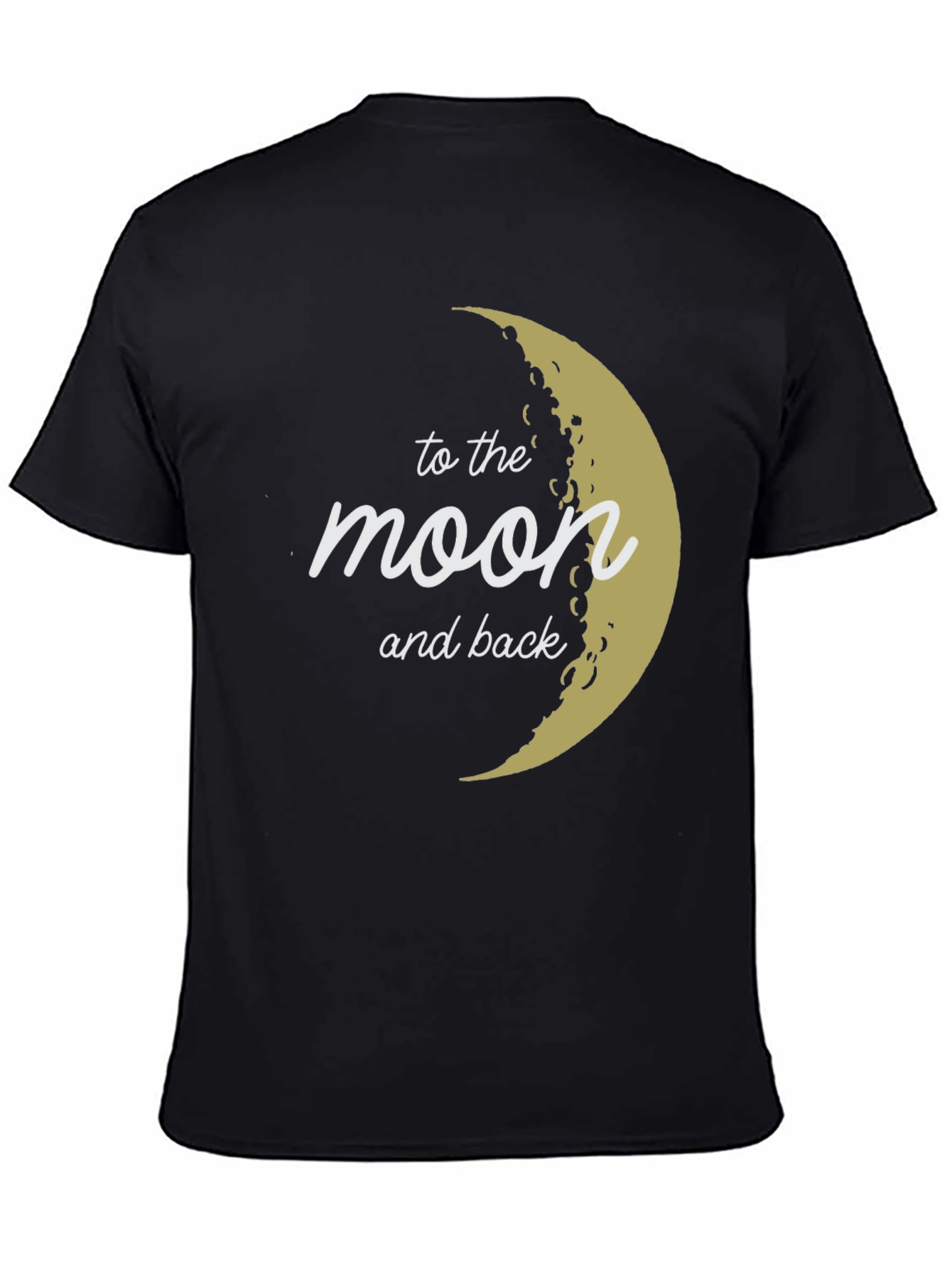 Black To the Moon and Back Graphic Tee view 4