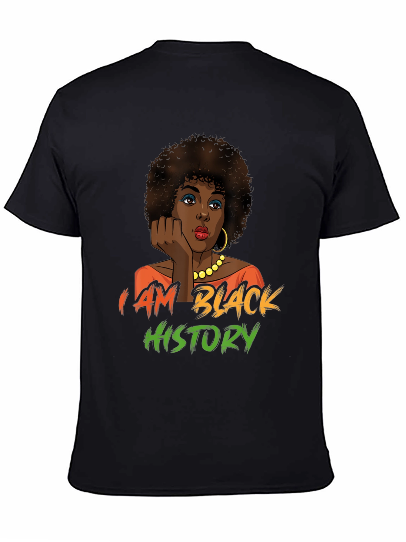 Black Black History T-Shirt - Afro Woman Design view 4