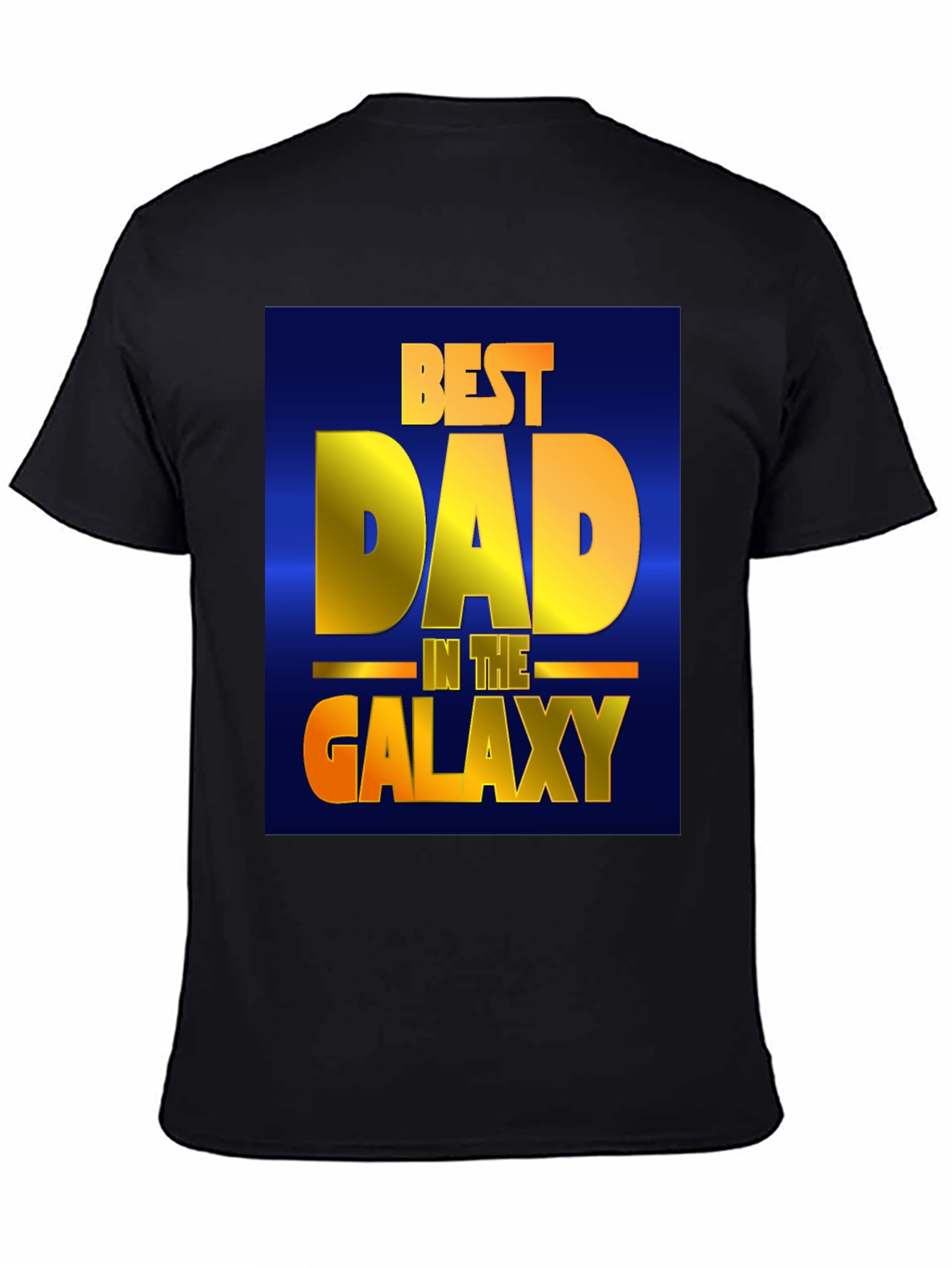 Black Best Dad in the Galaxy Black T-Shirt view 4