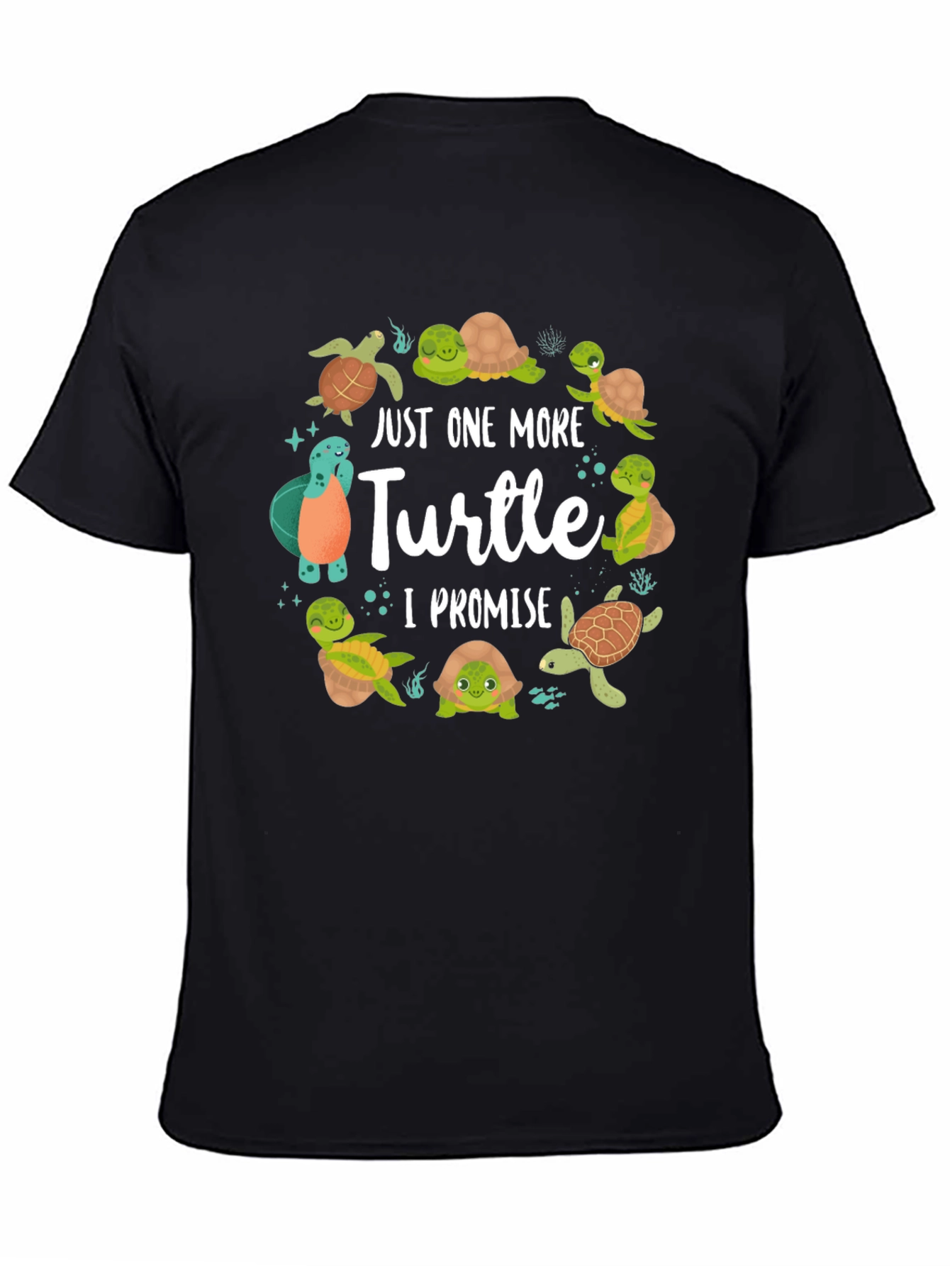 Black Just One More Turtle T-Shirt view 4
