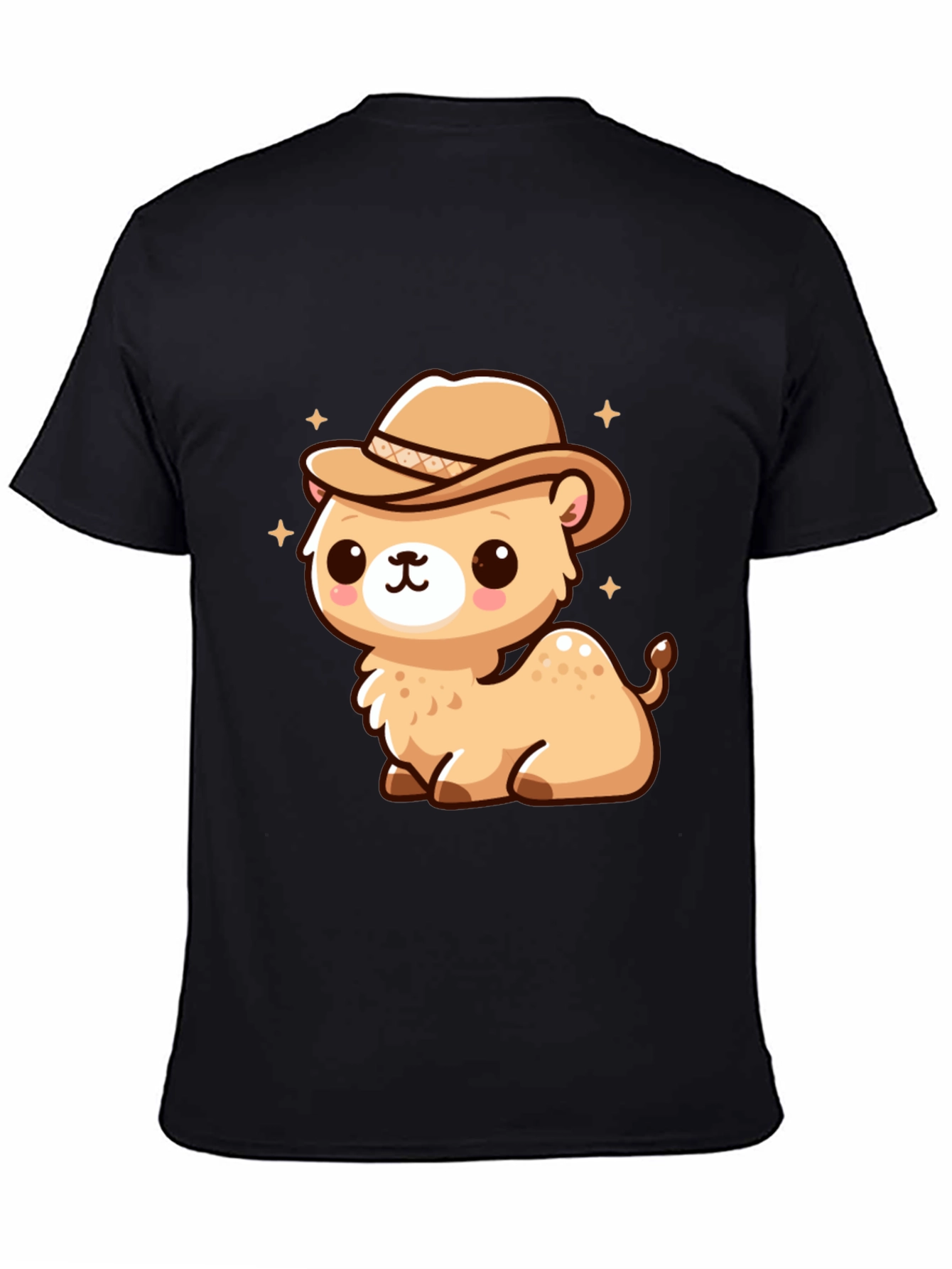 Cute Camel Cowboy Graphic Tee - 4