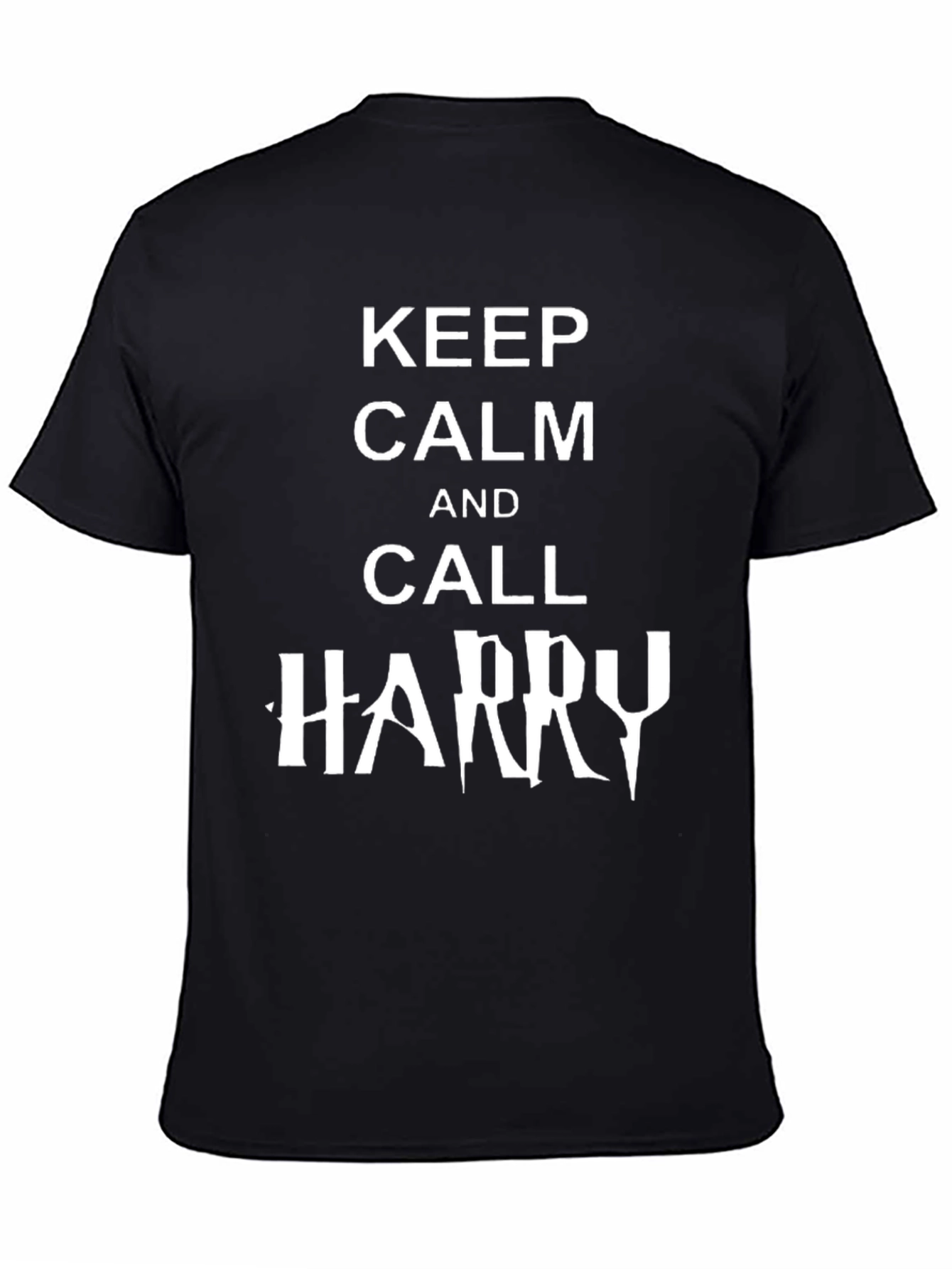 Black Keep Calm and Call Harry T-Shirt - Black view 4