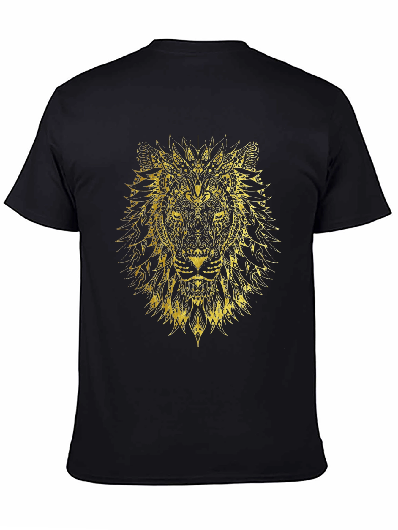 Black Lion Graphic Print Crew Neck T-Shirt view 4