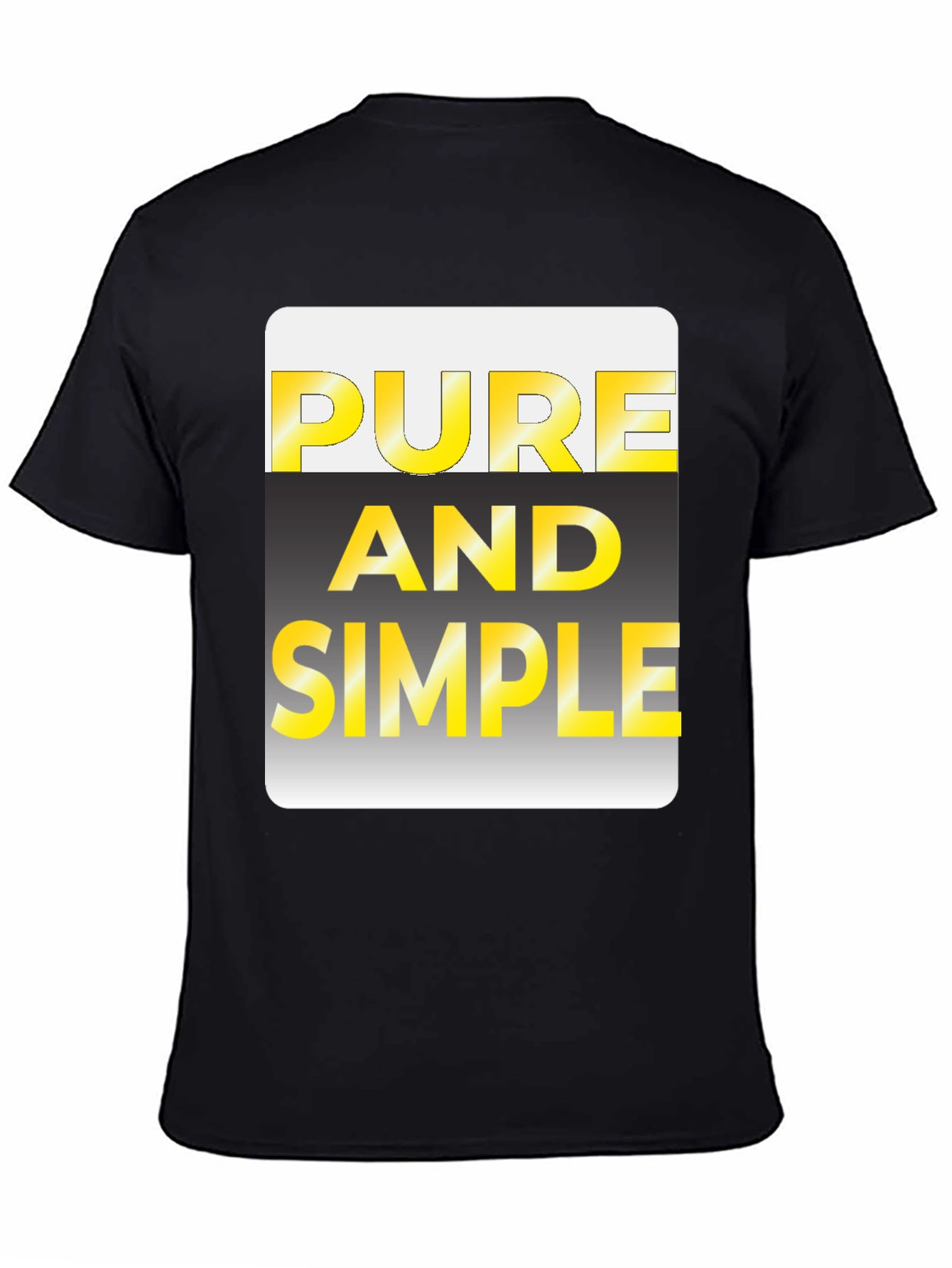 Black Pure and Simple Graphic Tee view 4