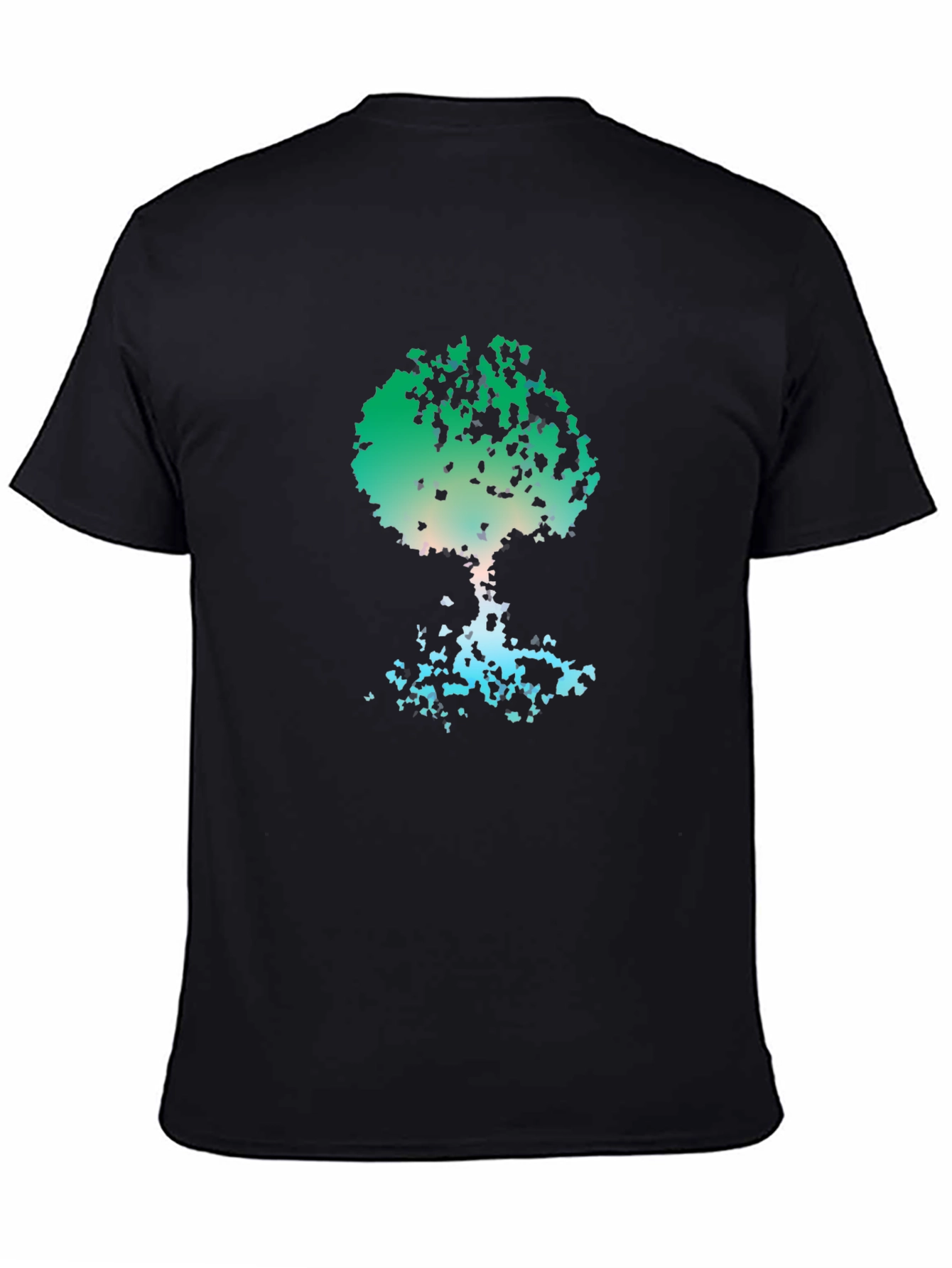 Black Abstract Tree Graphic Tee - Nature Inspired view 4