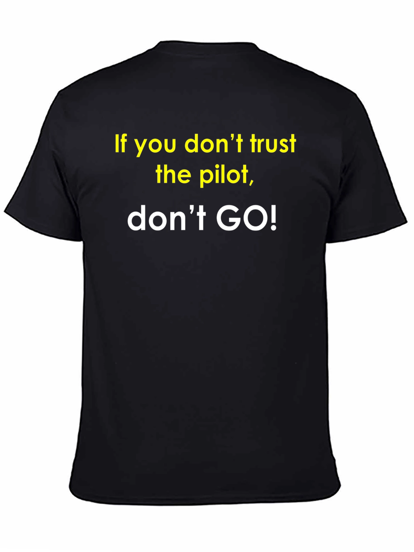 Black Pilot Trust T-Shirt: Funny Aviation Tee view 4